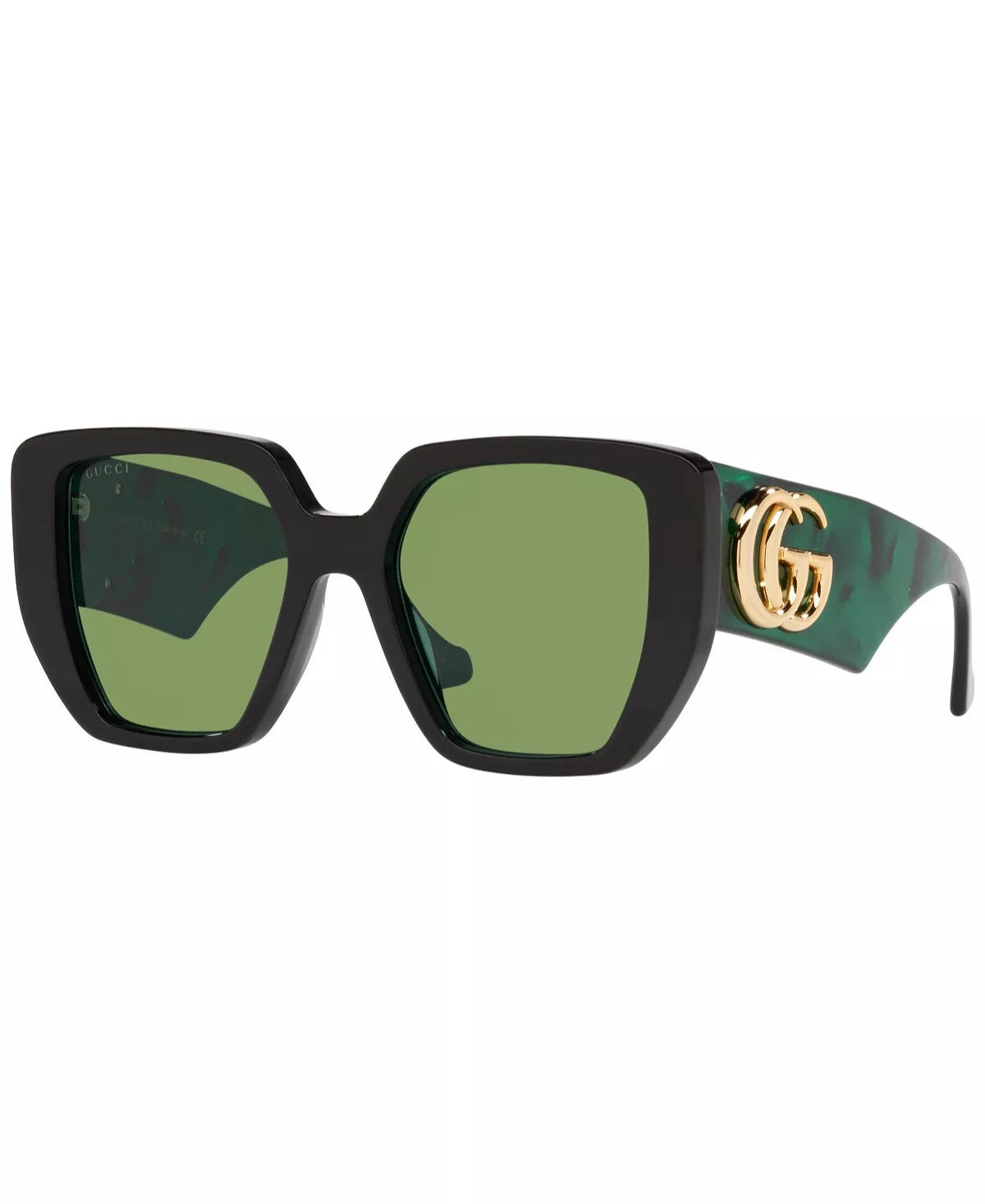 Gucci Geometric Sunglasses Green 54mm