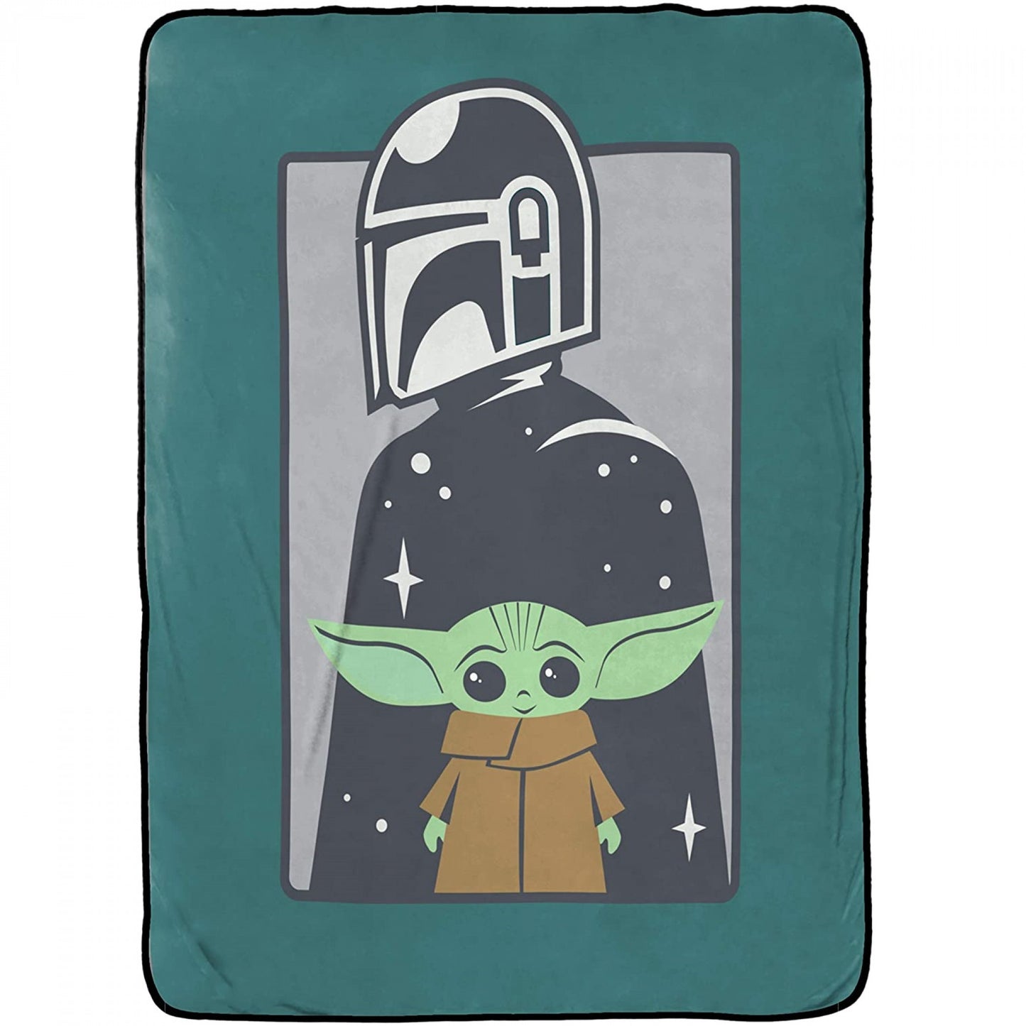 title:Star Wars The Mandalorian The Curious Child Throw Blanket;color:Green