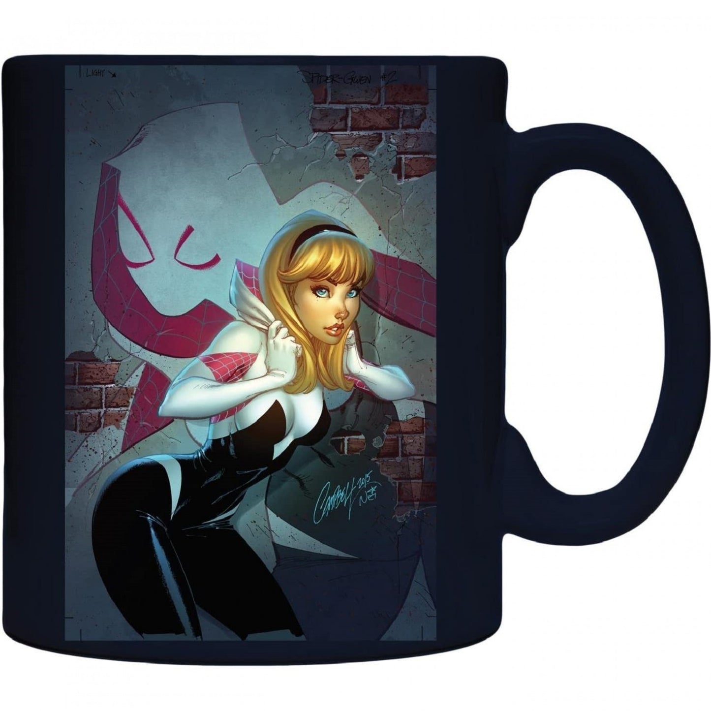 title:Spider-Gwen Marvel NOW! Ceramic Coffee Mug;color:Black