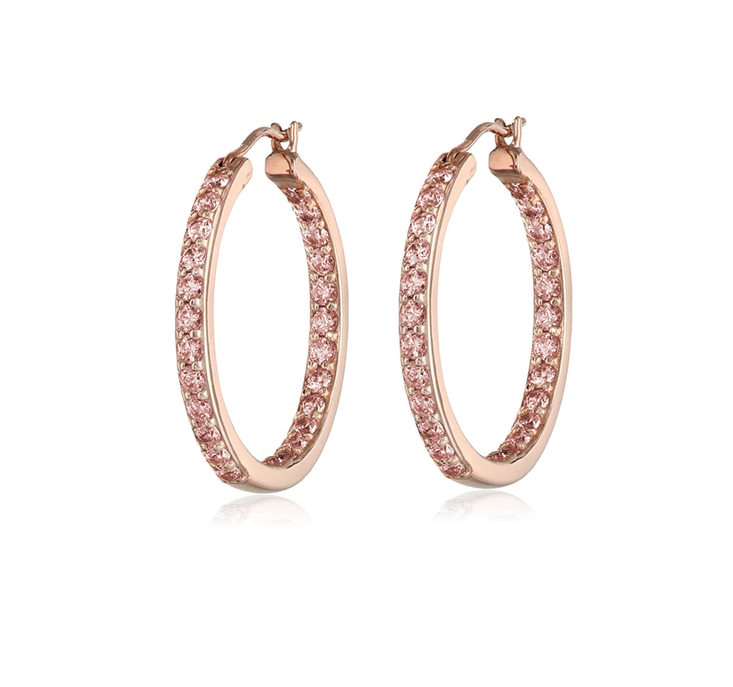 Dual Sided Crystal Hoop Earrings - Ruumur