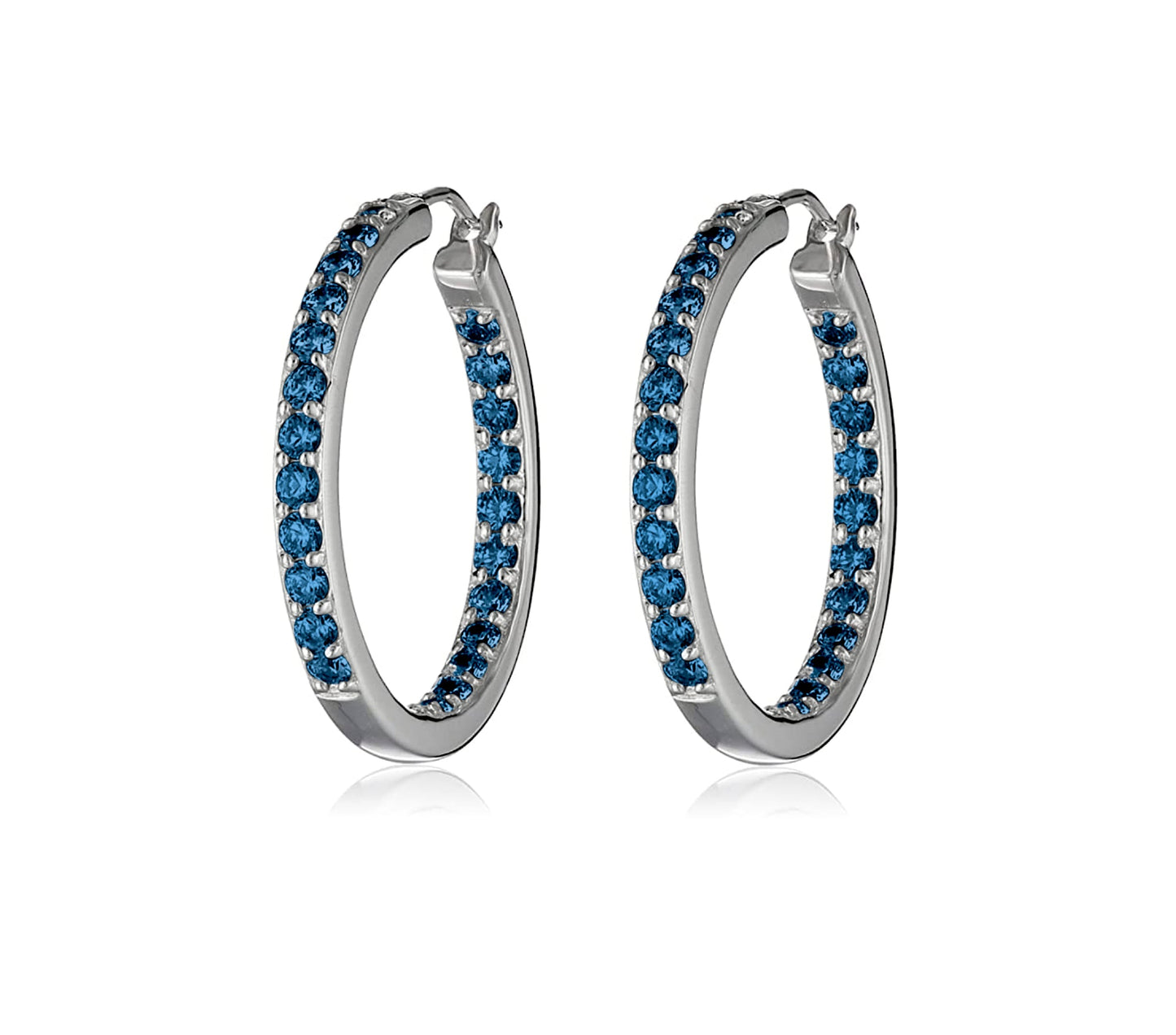 Dual Sided Crystal Hoop Earrings - Ruumur