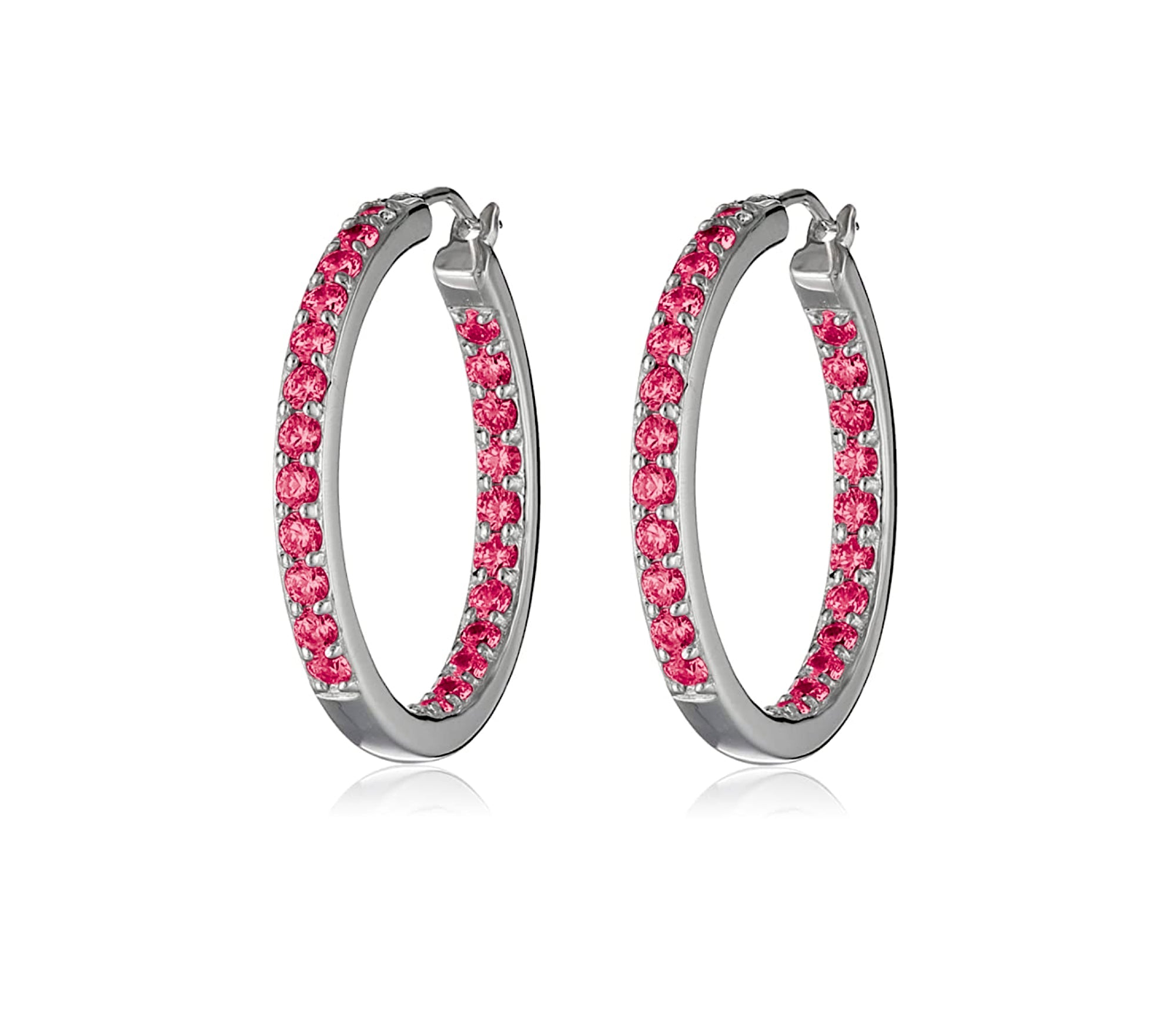 Dual Sided Crystal Hoop Earrings - Ruumur