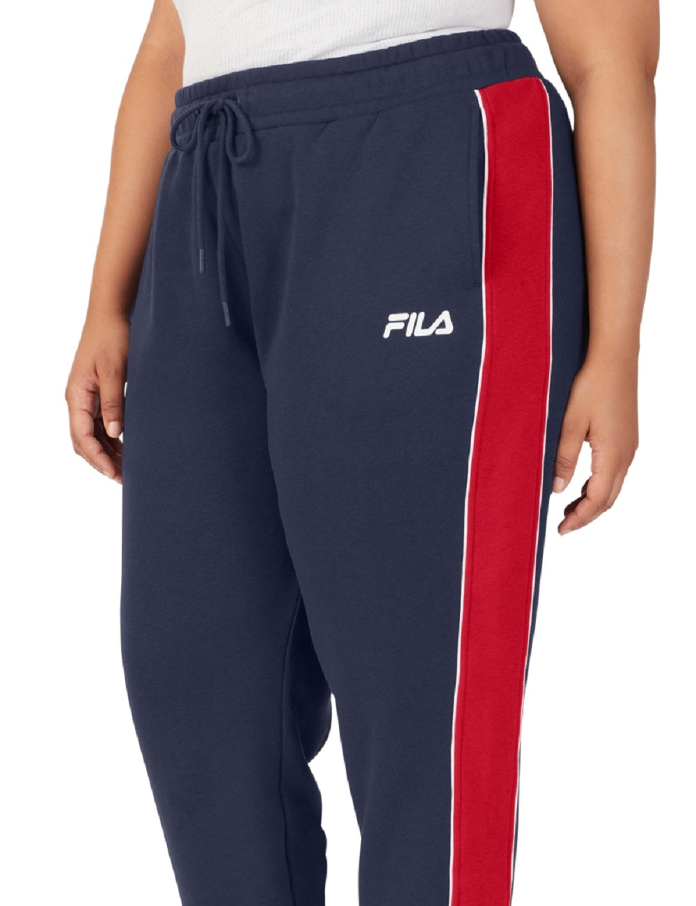 Fila Women's Vigor Mid Rise Colorblocked Fleece Joggers Blue Size 2X