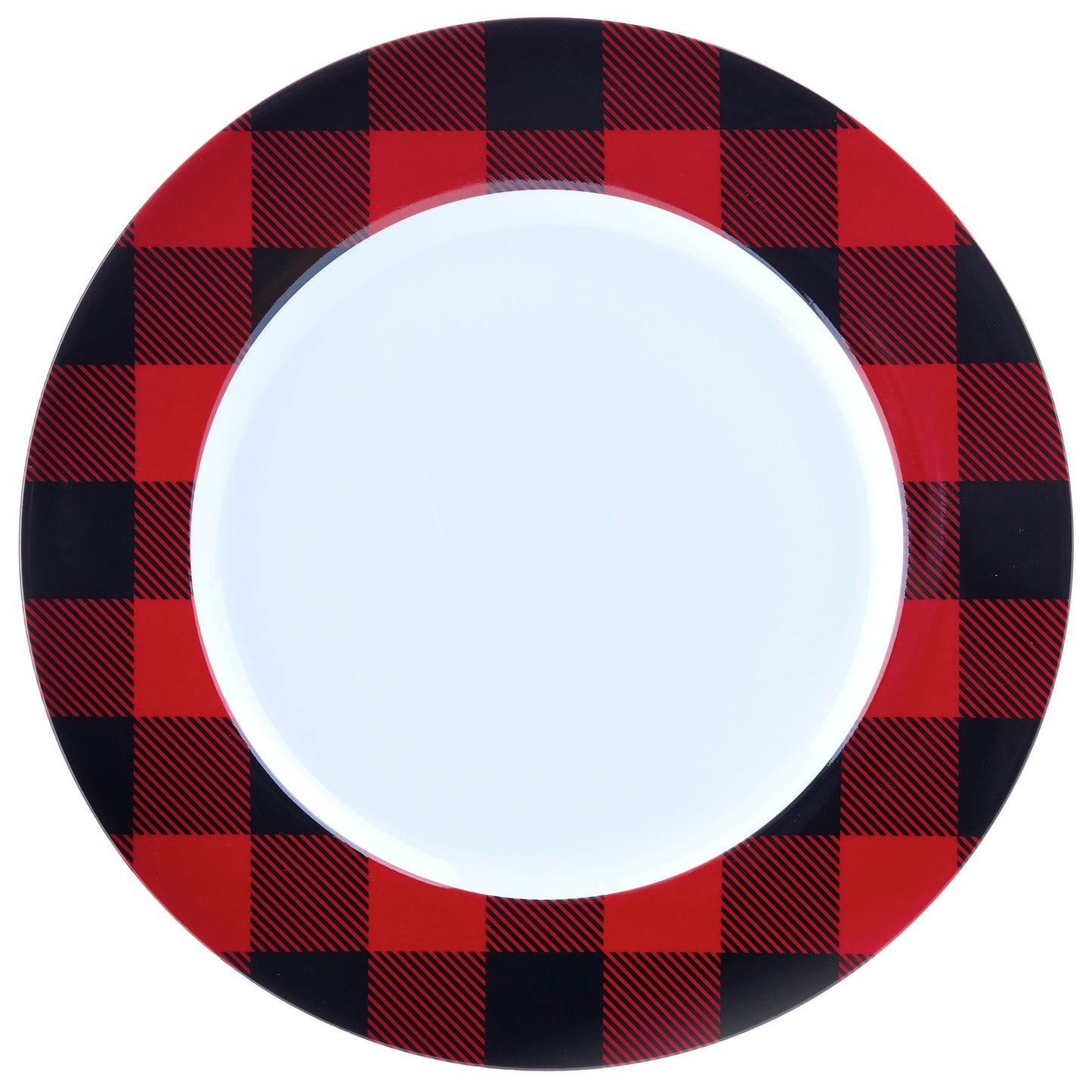 Safdie & Co. Dinnerset 16PC Buffalo Plaid Red/Black