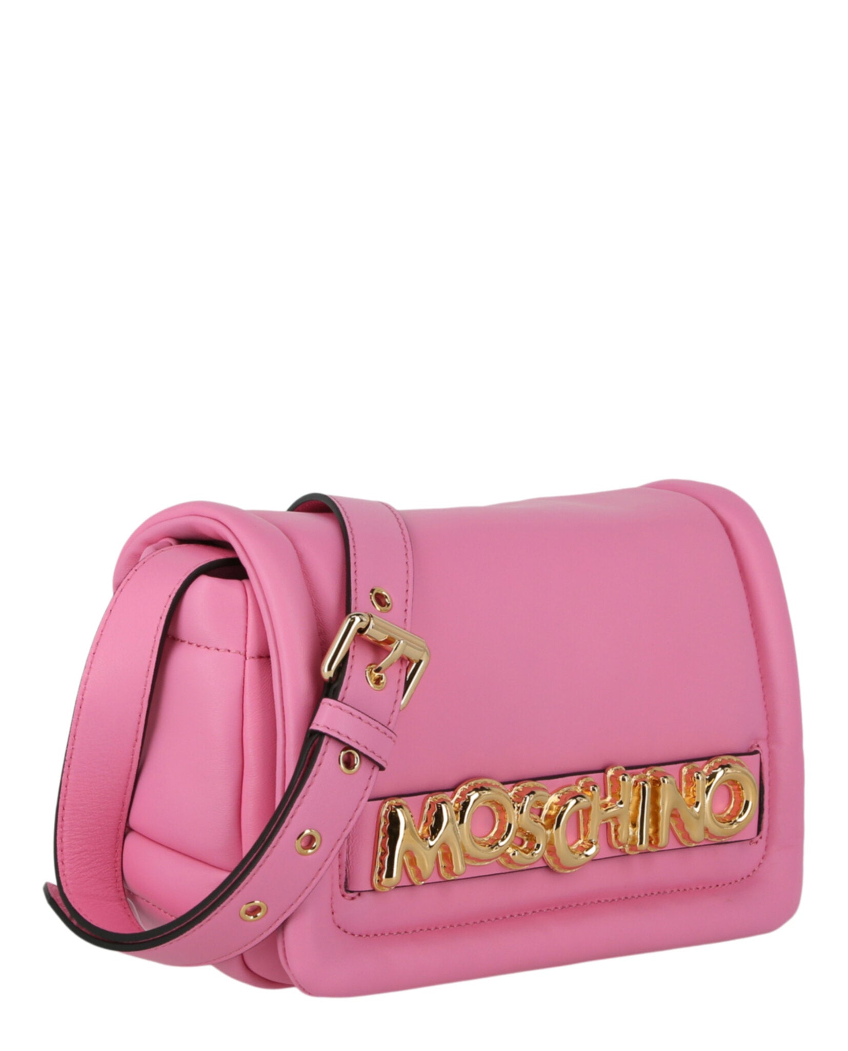 title:Moschino Balloon Lettering Crossbody Bag;color:Fuchsia