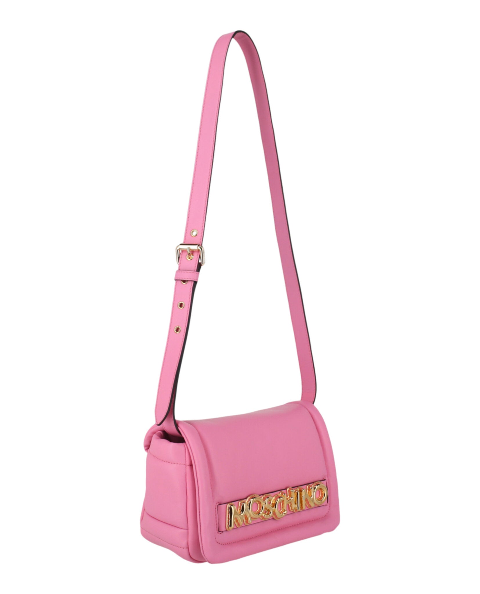 title:Moschino Balloon Lettering Crossbody Bag;color:Fuchsia