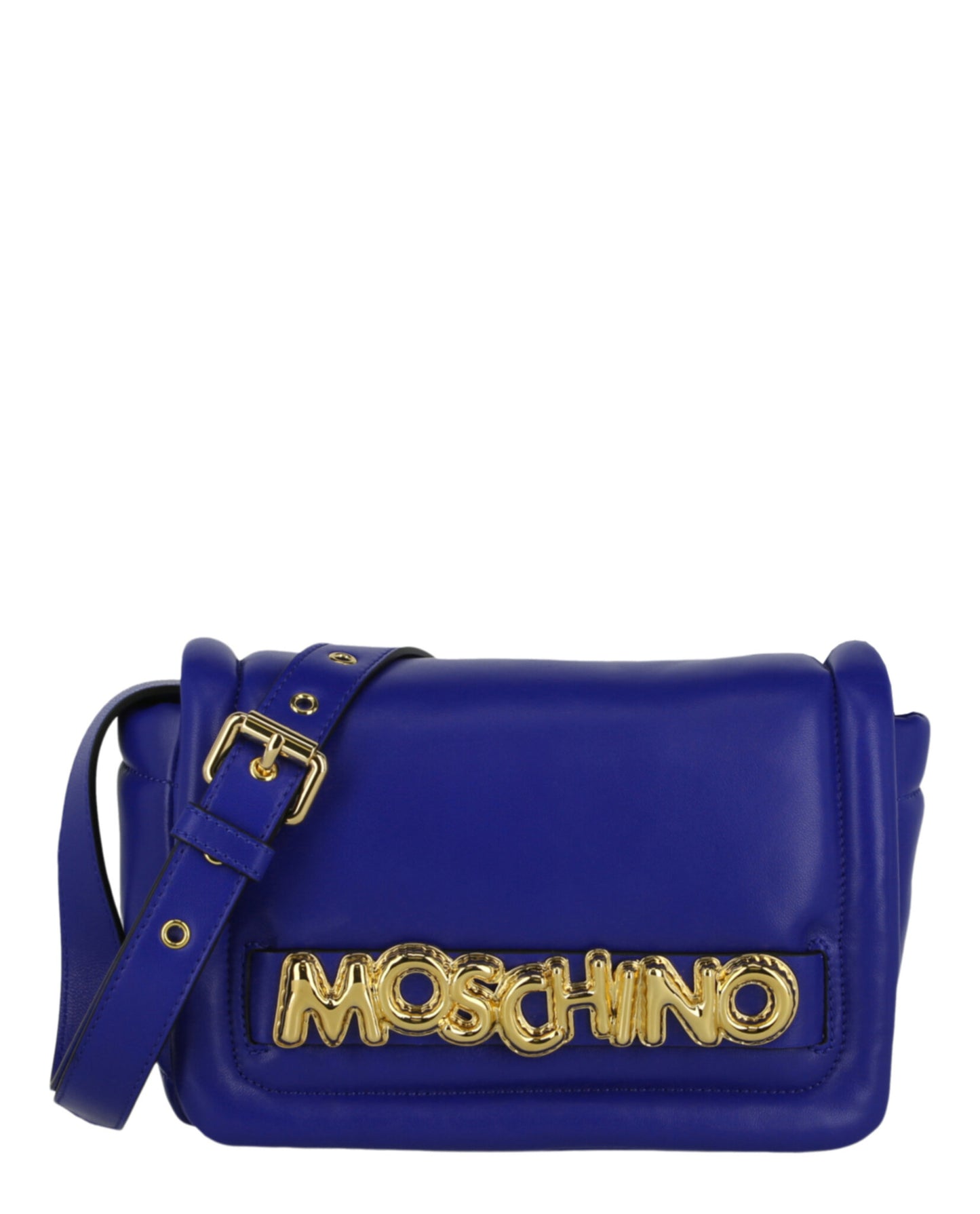 title:Moschino Balloon Lettering Crossbody Bag;color:Blue