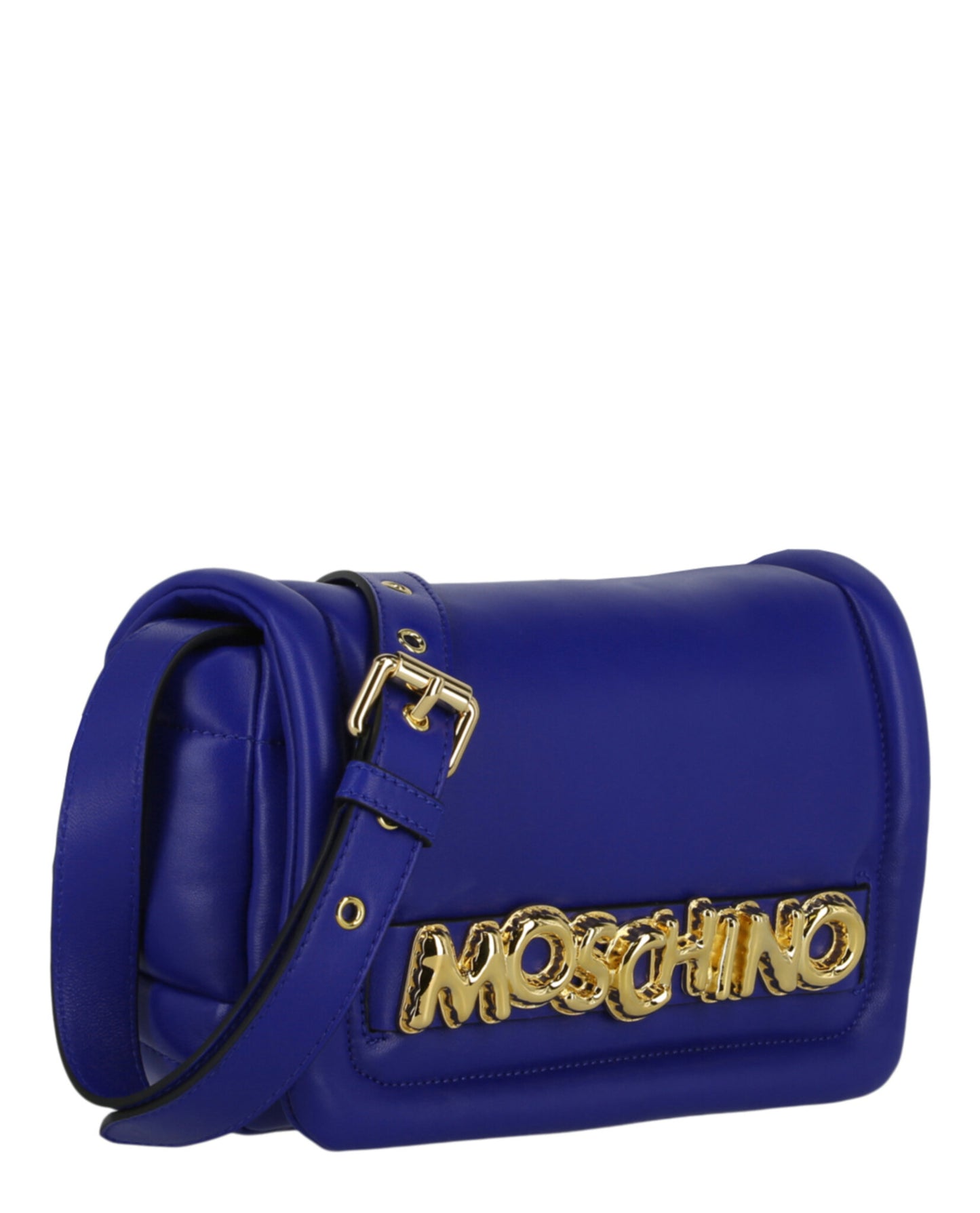 title:Moschino Balloon Lettering Crossbody Bag;color:Blue