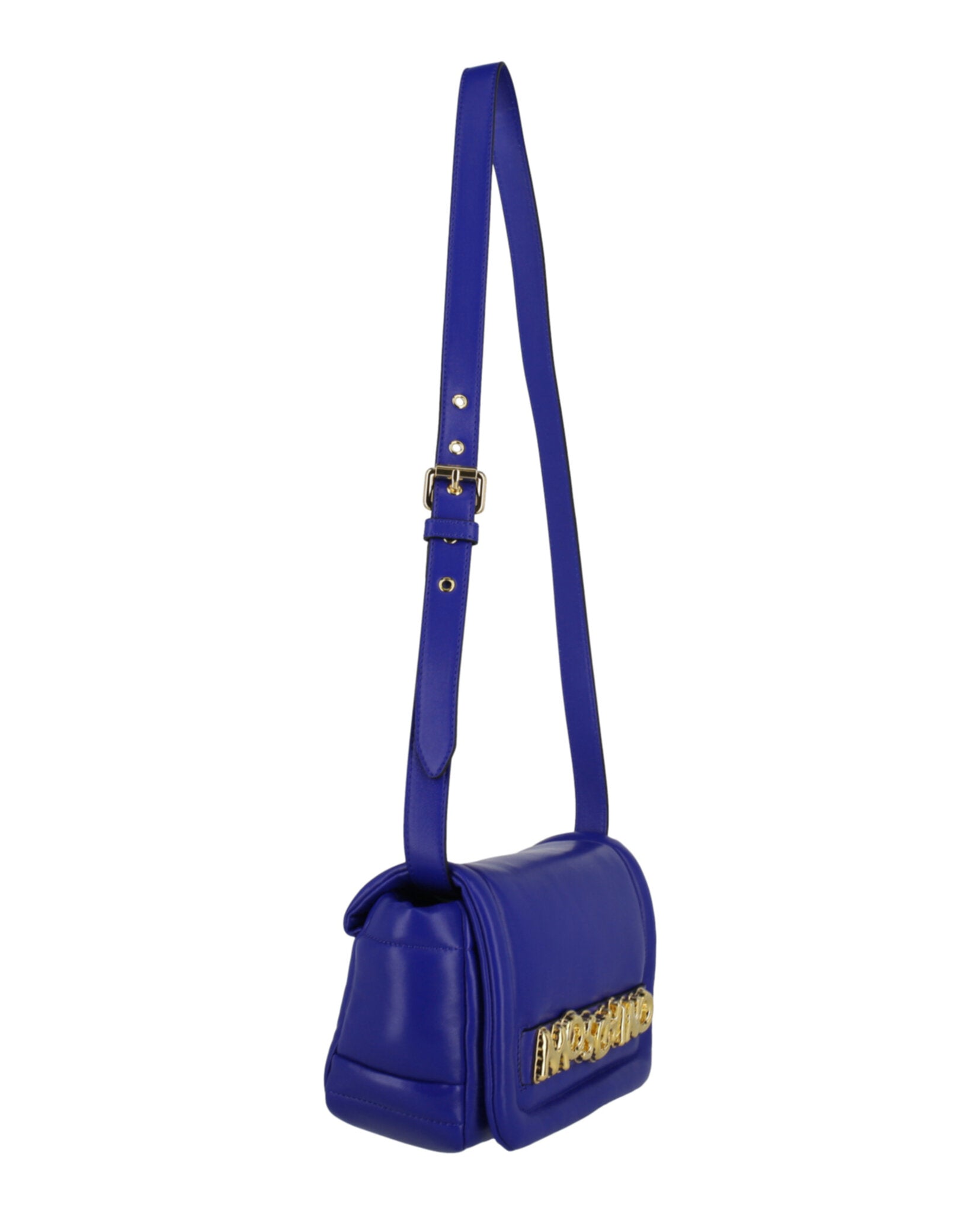 title:Moschino Balloon Lettering Crossbody Bag;color:Blue