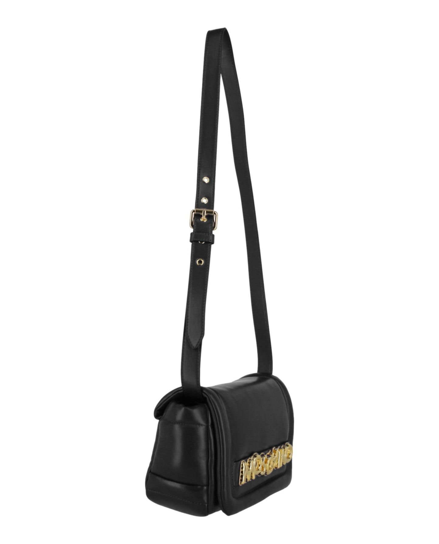 title:Moschino Balloon Lettering Crossbody Bag;color:Fantasy Print Black