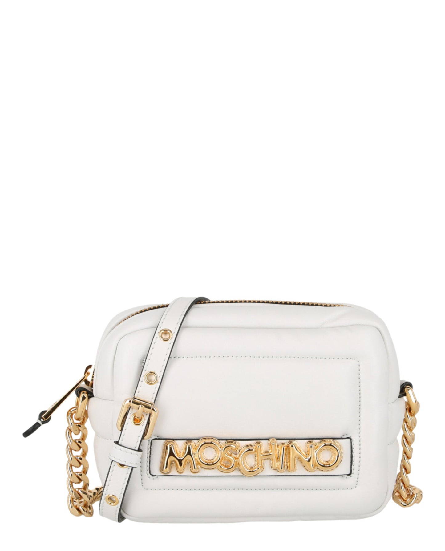 title:Moschino Balloon Lettering Crossbody Bag;color:White