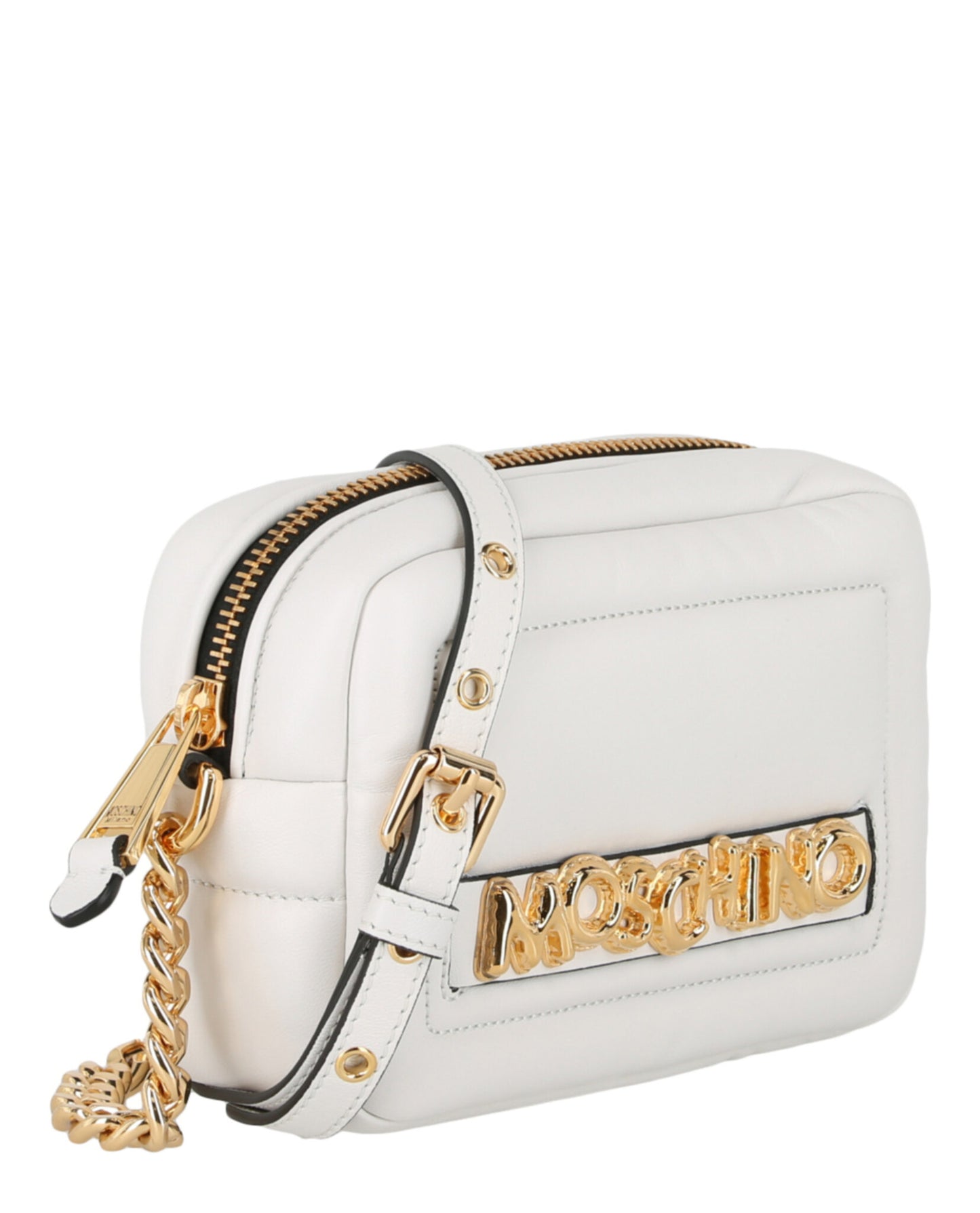 title:Moschino Balloon Lettering Crossbody Bag;color:White