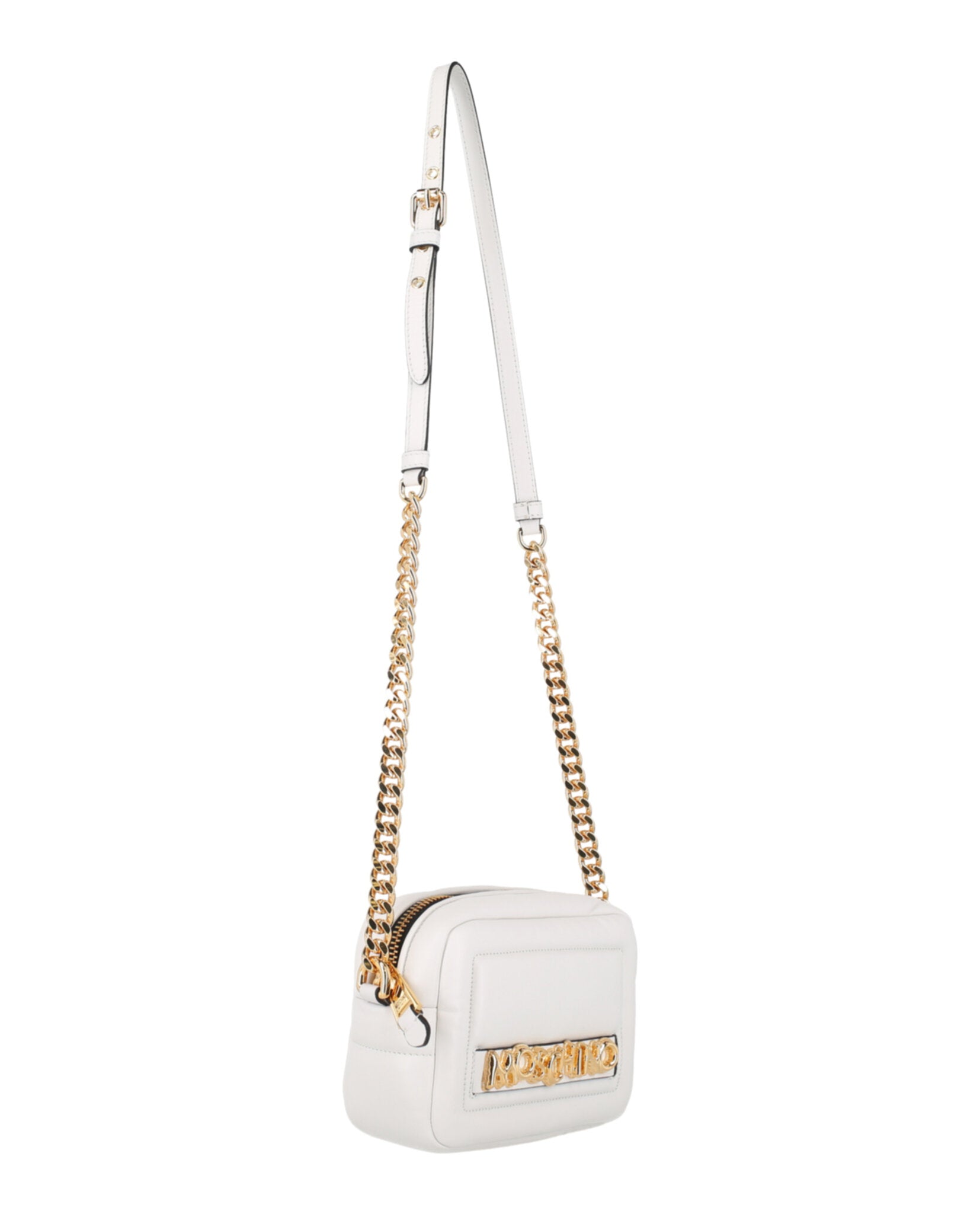 title:Moschino Balloon Lettering Crossbody Bag;color:White