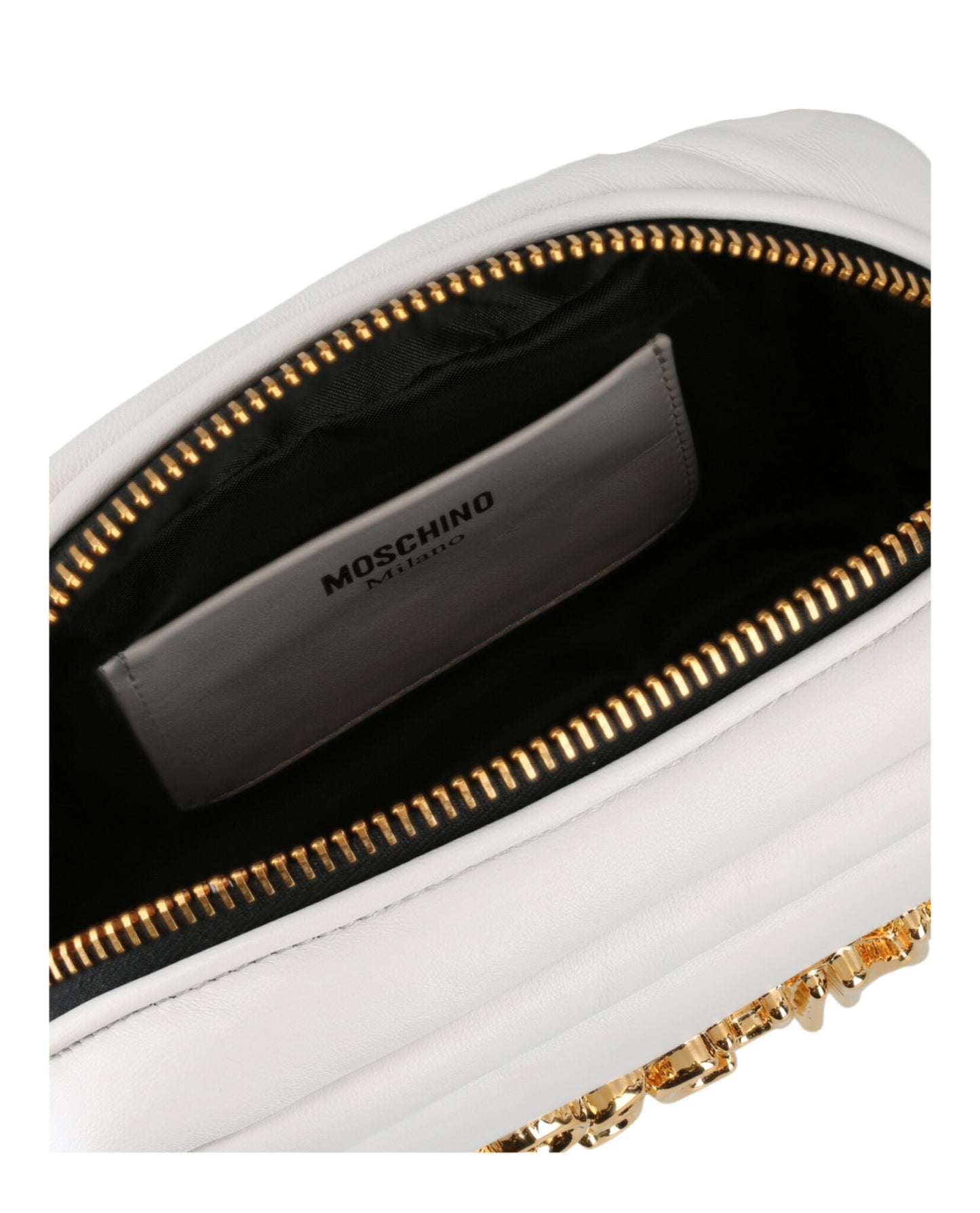 title:Moschino Balloon Lettering Crossbody Bag;color:White