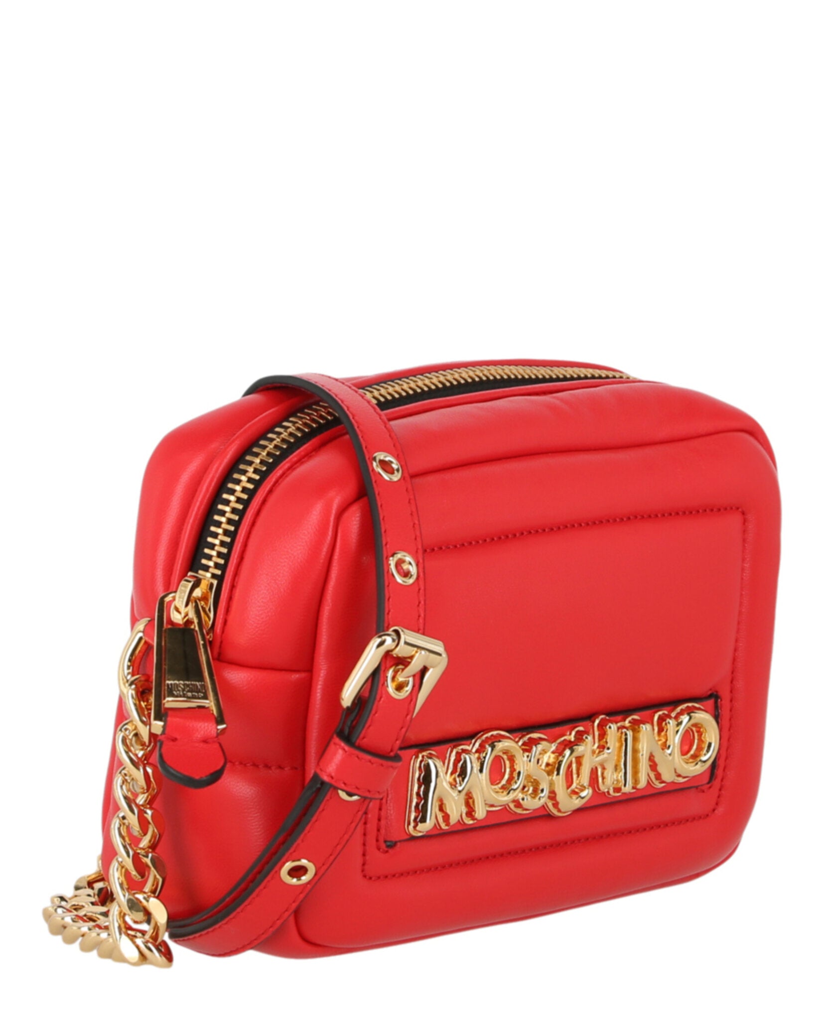 title:Moschino Balloon Lettering Crossbody Bag;color:Bright Red