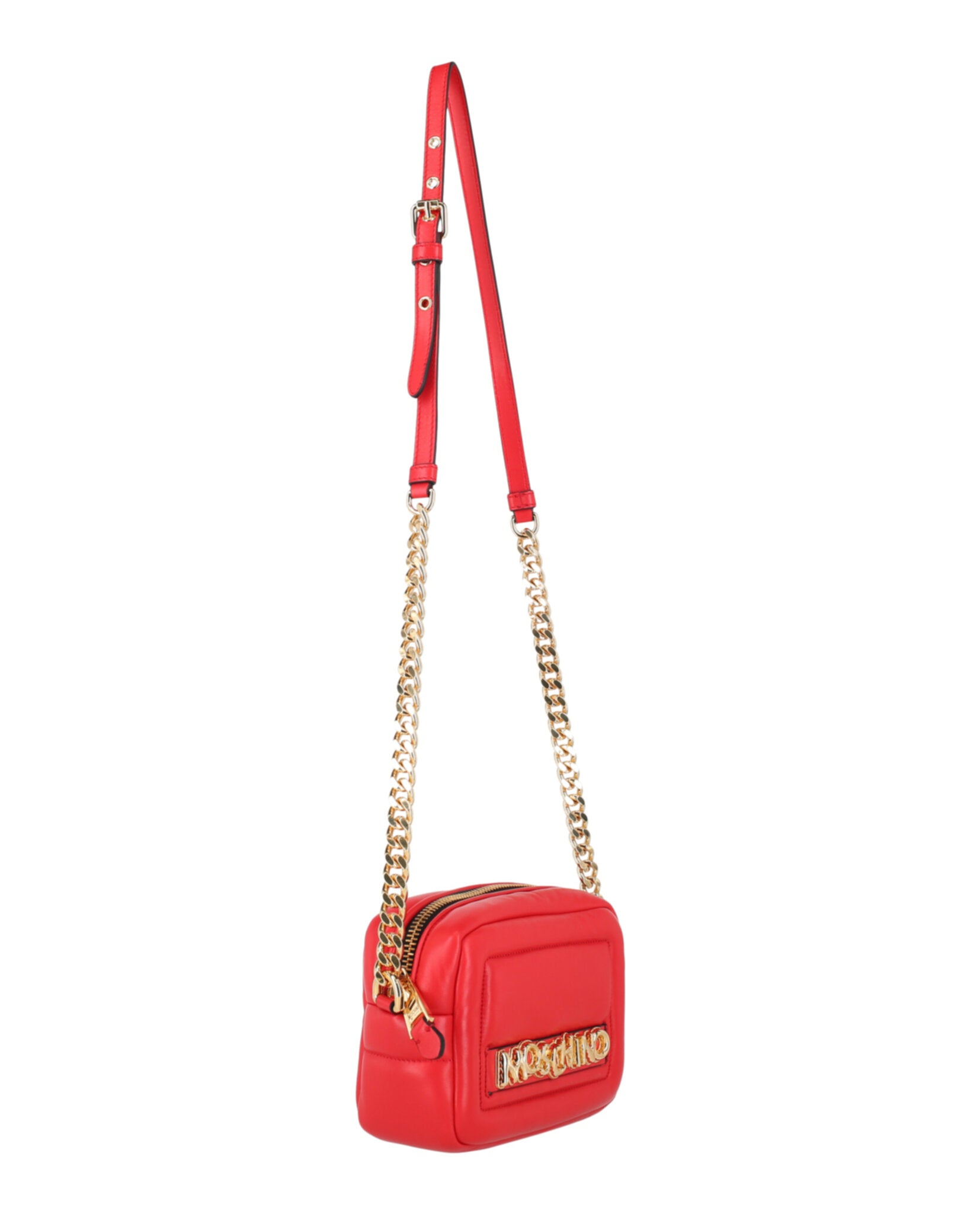 title:Moschino Balloon Lettering Crossbody Bag;color:Bright Red