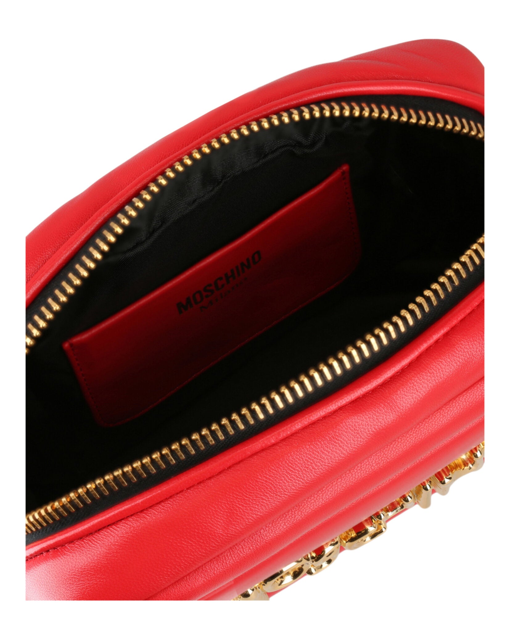 title:Moschino Balloon Lettering Crossbody Bag;color:Bright Red