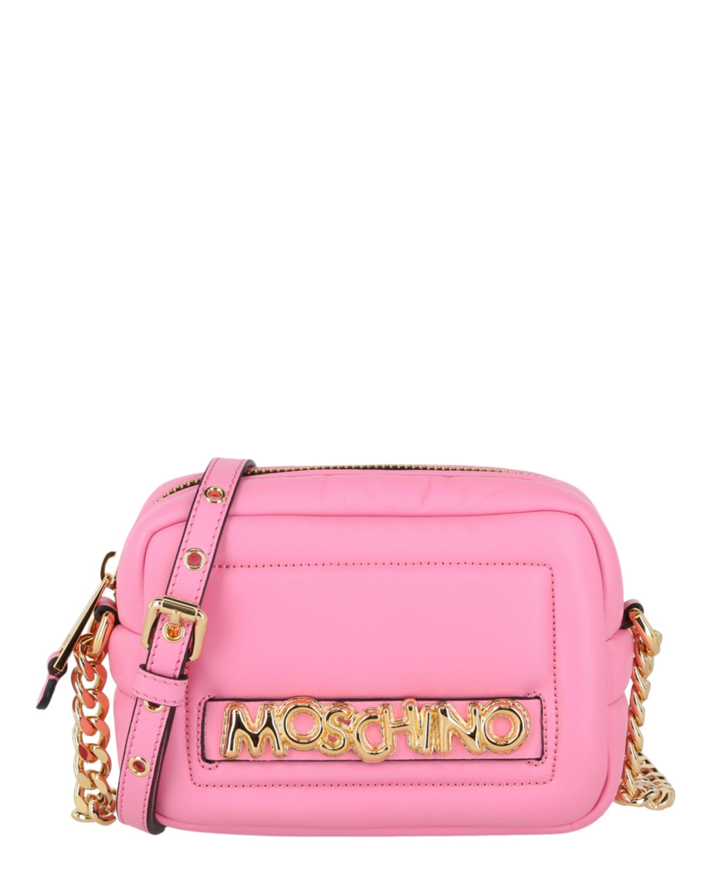 title:Moschino Balloon Lettering Crossbody Bag;color:Fuchsia Pink