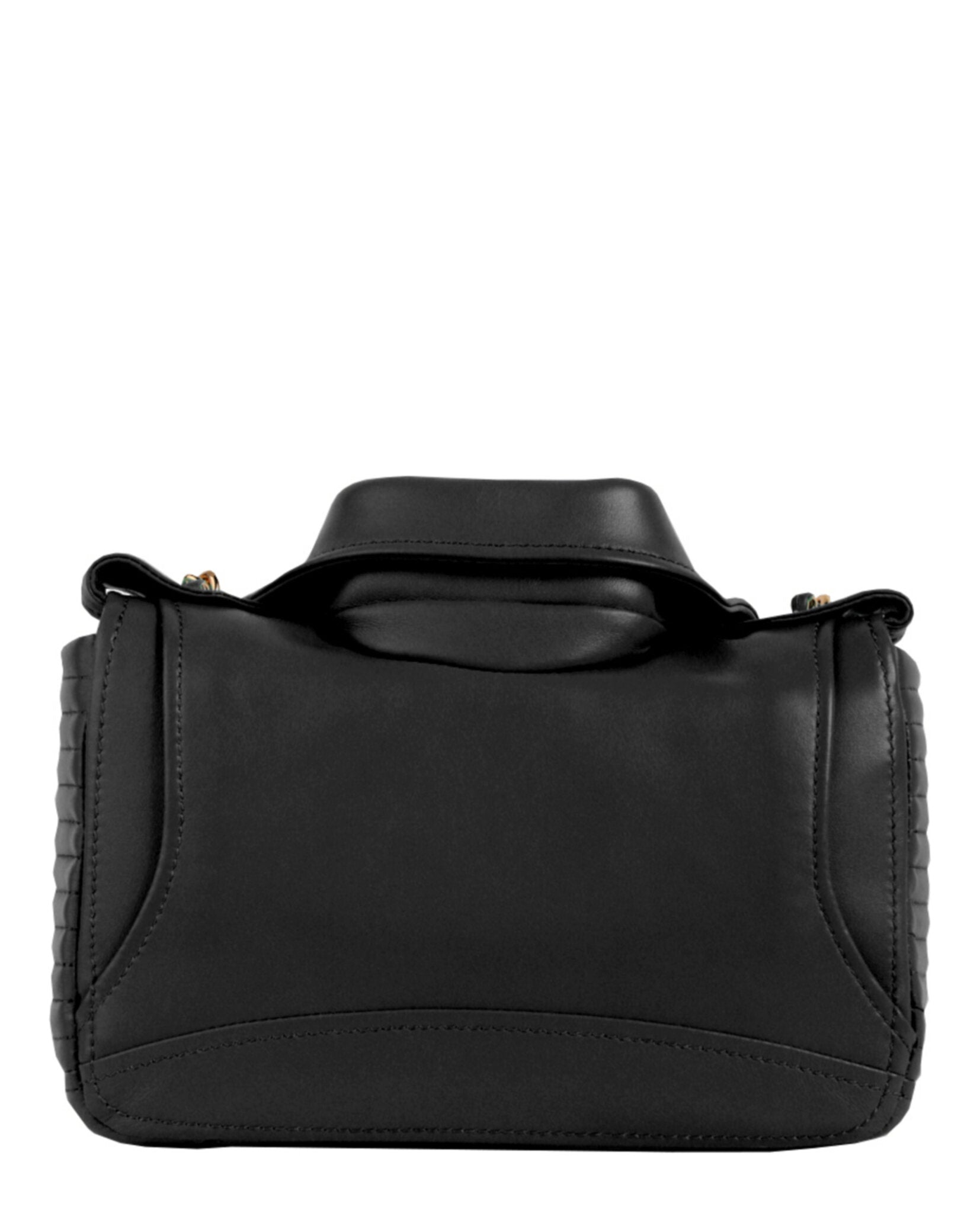 title:Leather Jacket Shoulder Bag;color:Black