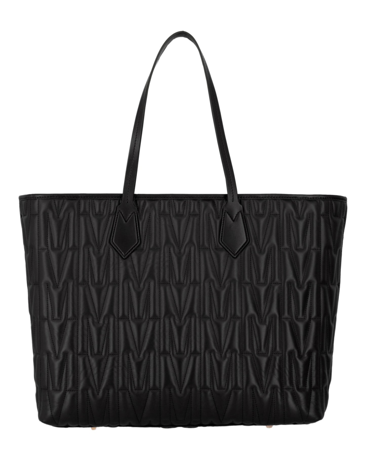 title:M-Quilted Leather Tote;color:Fantasy Print Black