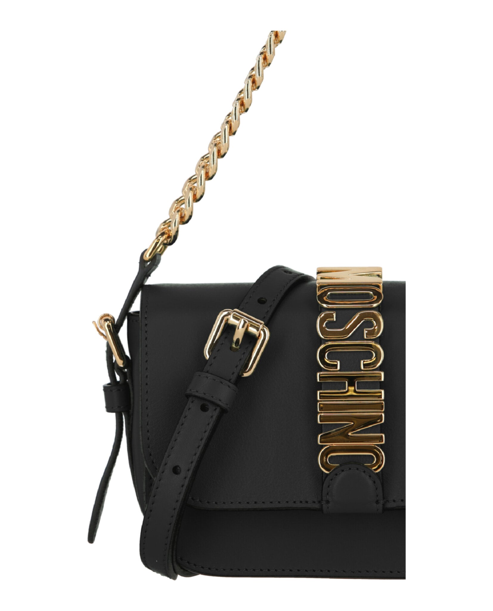 title:Moschino Logo Shoulder Bag;color:Black