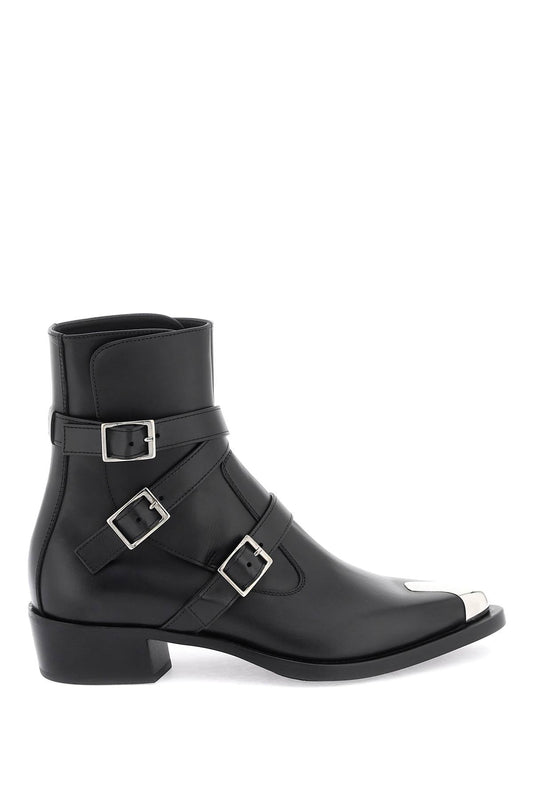 Alexander Mcqueen 'punk' Boots With Three Buckles