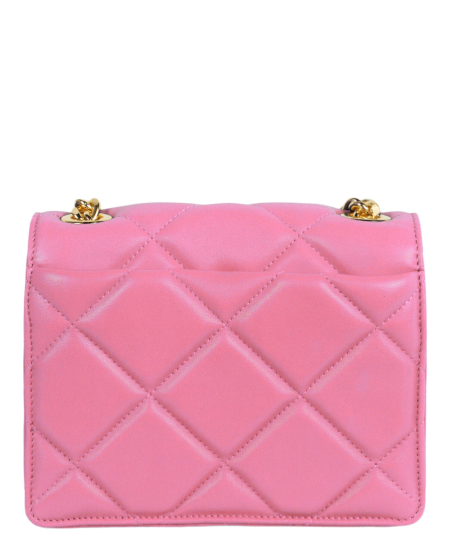 title:Heart Studs Quilted Crossbody Bag;color:Fuchsia