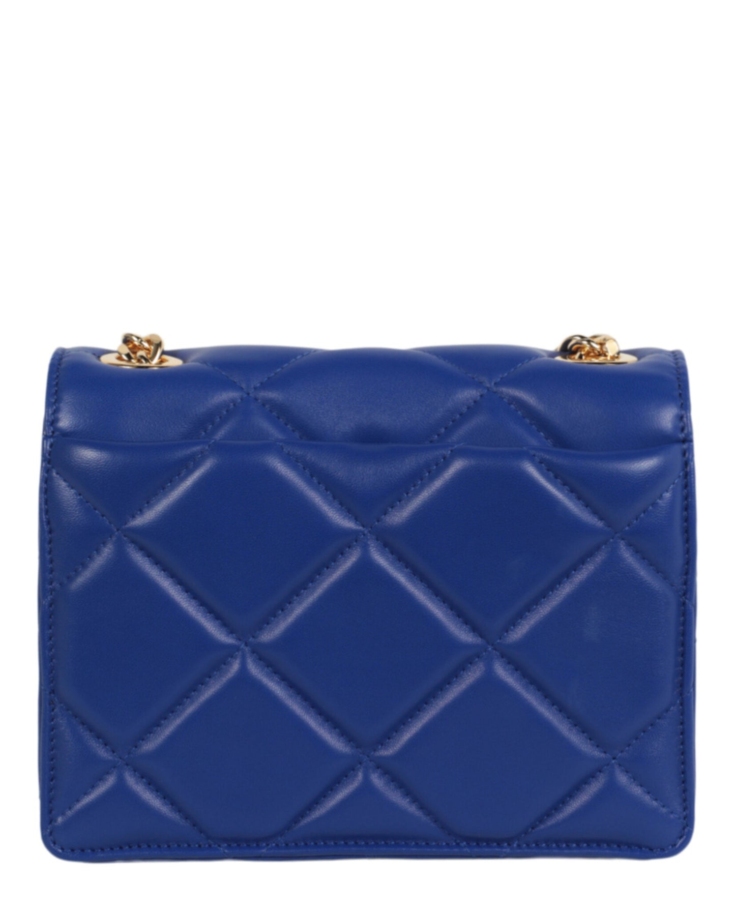 title:Heart Studs Quilted Crossbody Bag;color:Blue