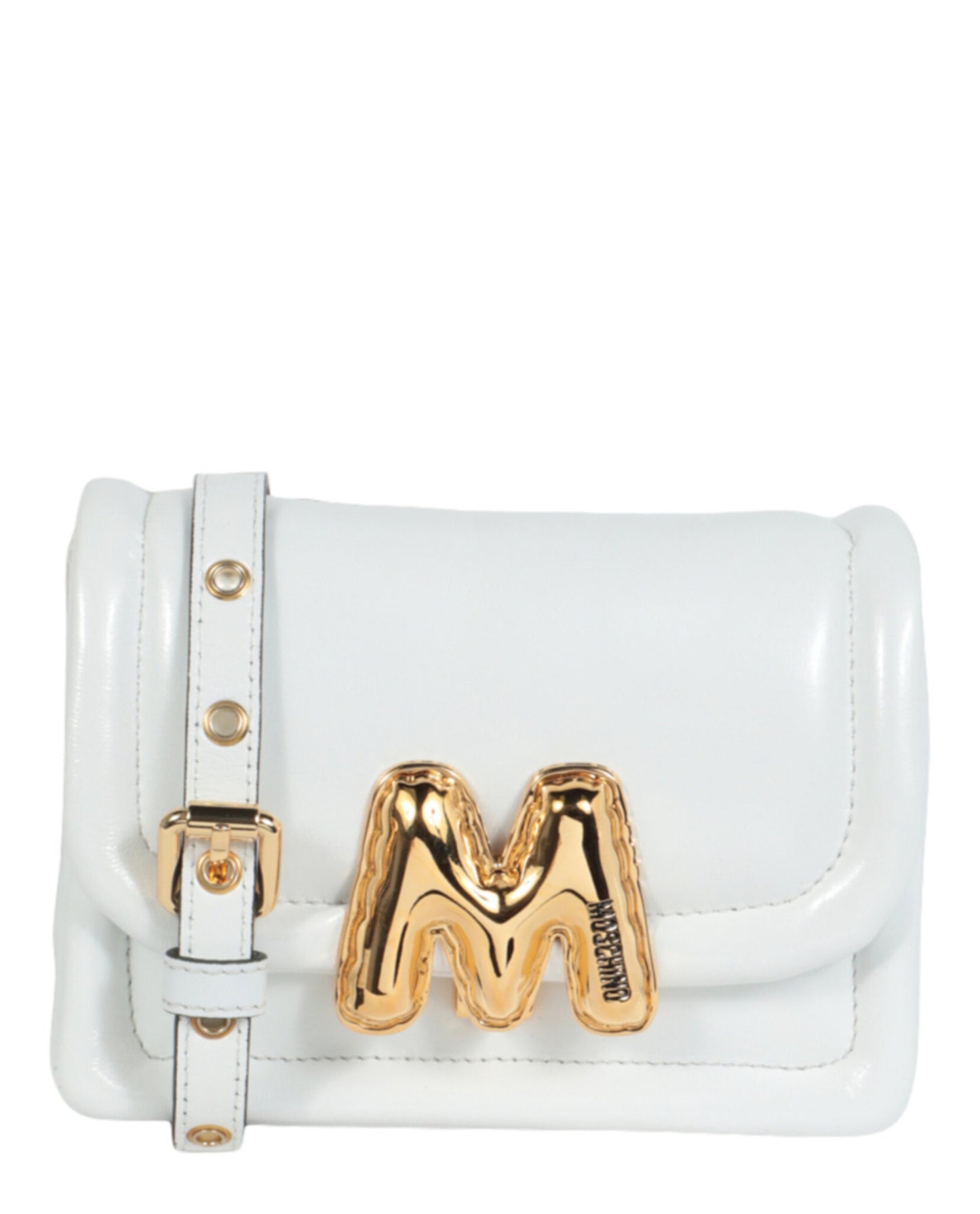 title:M Balloon Shoulder Bag;color:White