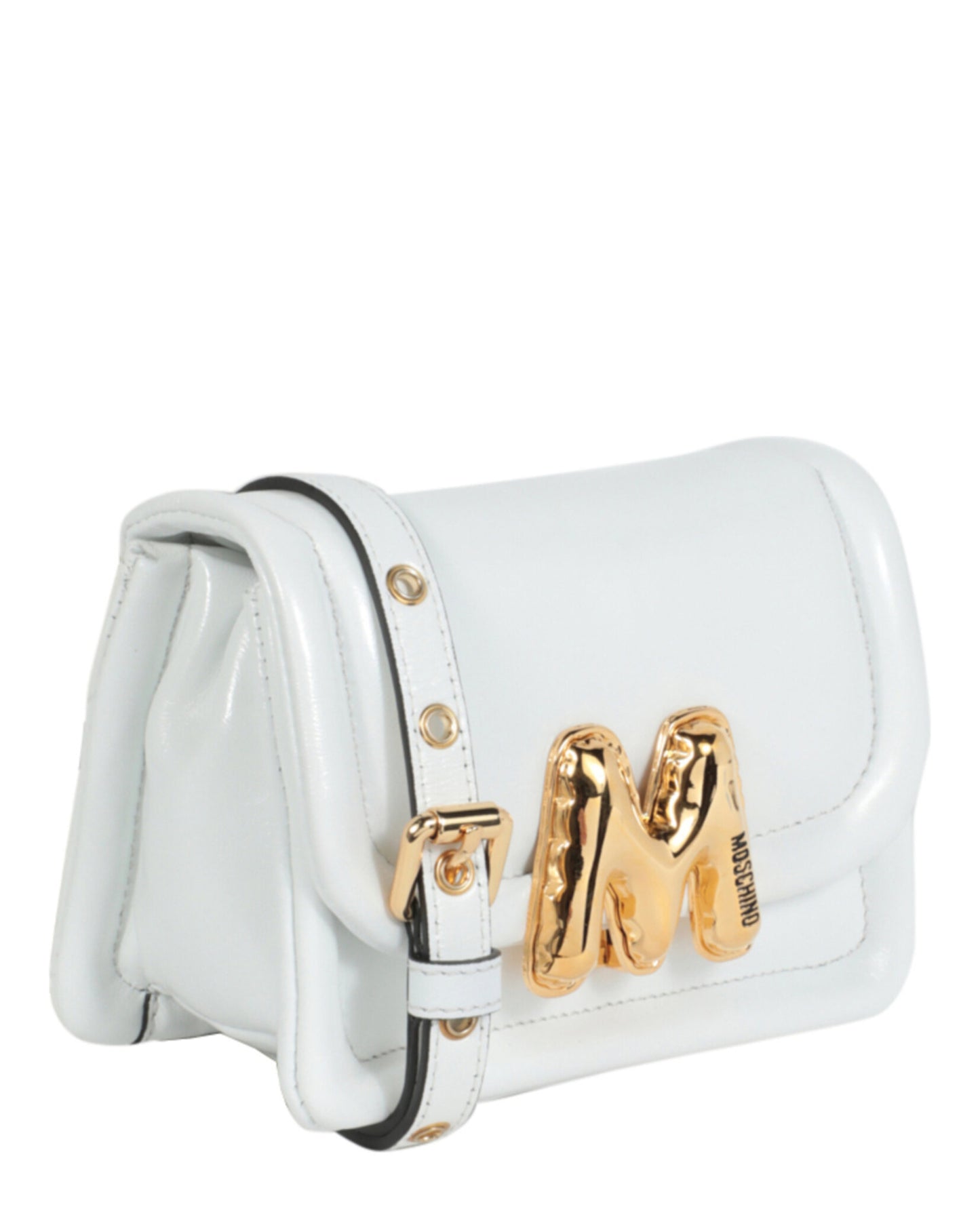 title:M Balloon Shoulder Bag;color:White