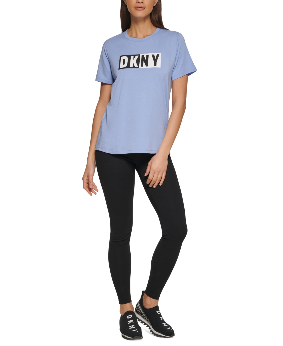 DKNY Women's Sport Logo T-Shirt Blue Size S