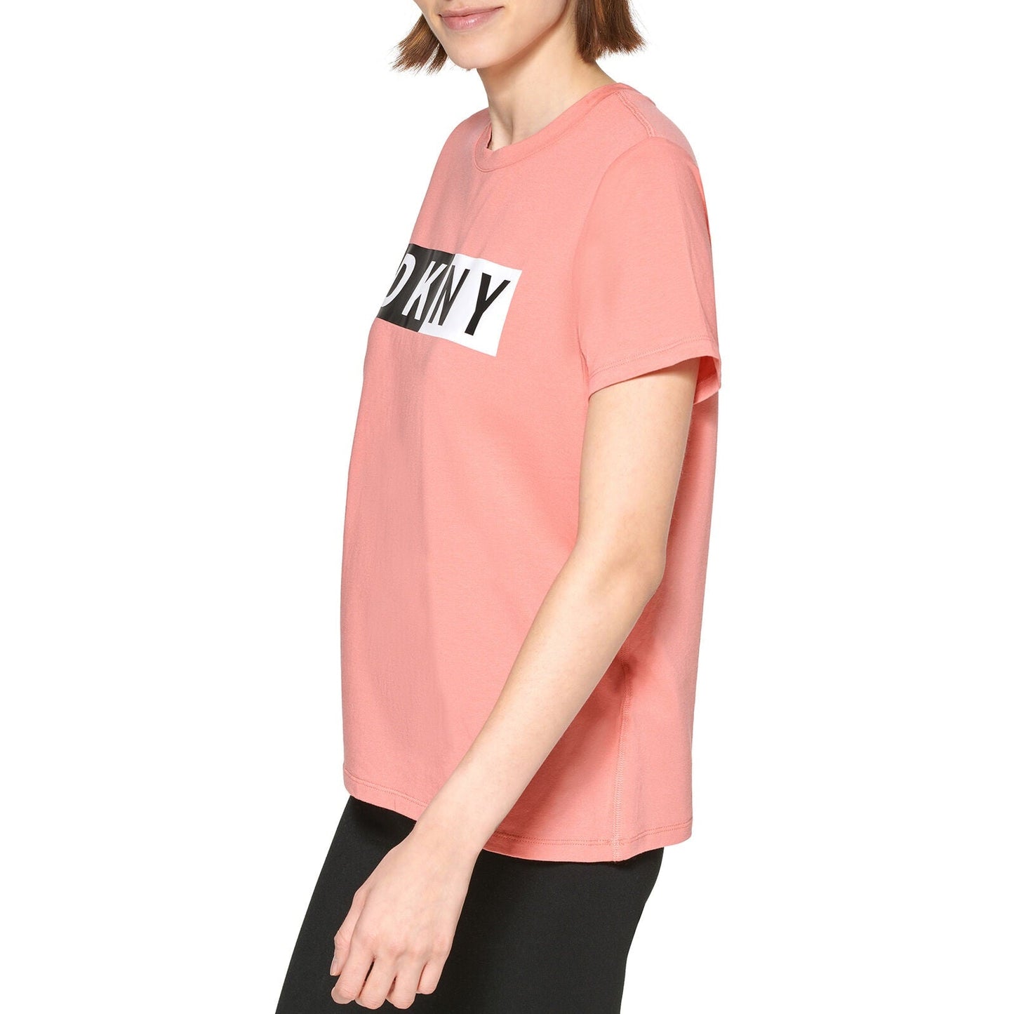 DKNY Women's  Plus Size Two-Tone Logo-Graphic T-Shirt Red Size 1X