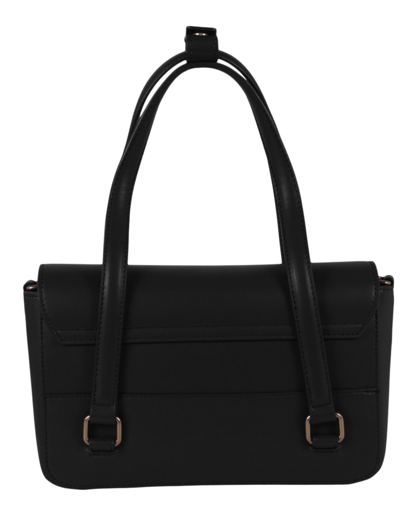 title:Just Cavalli Monochromatic Logo Small Shoulder Bag;color:Black rectangle