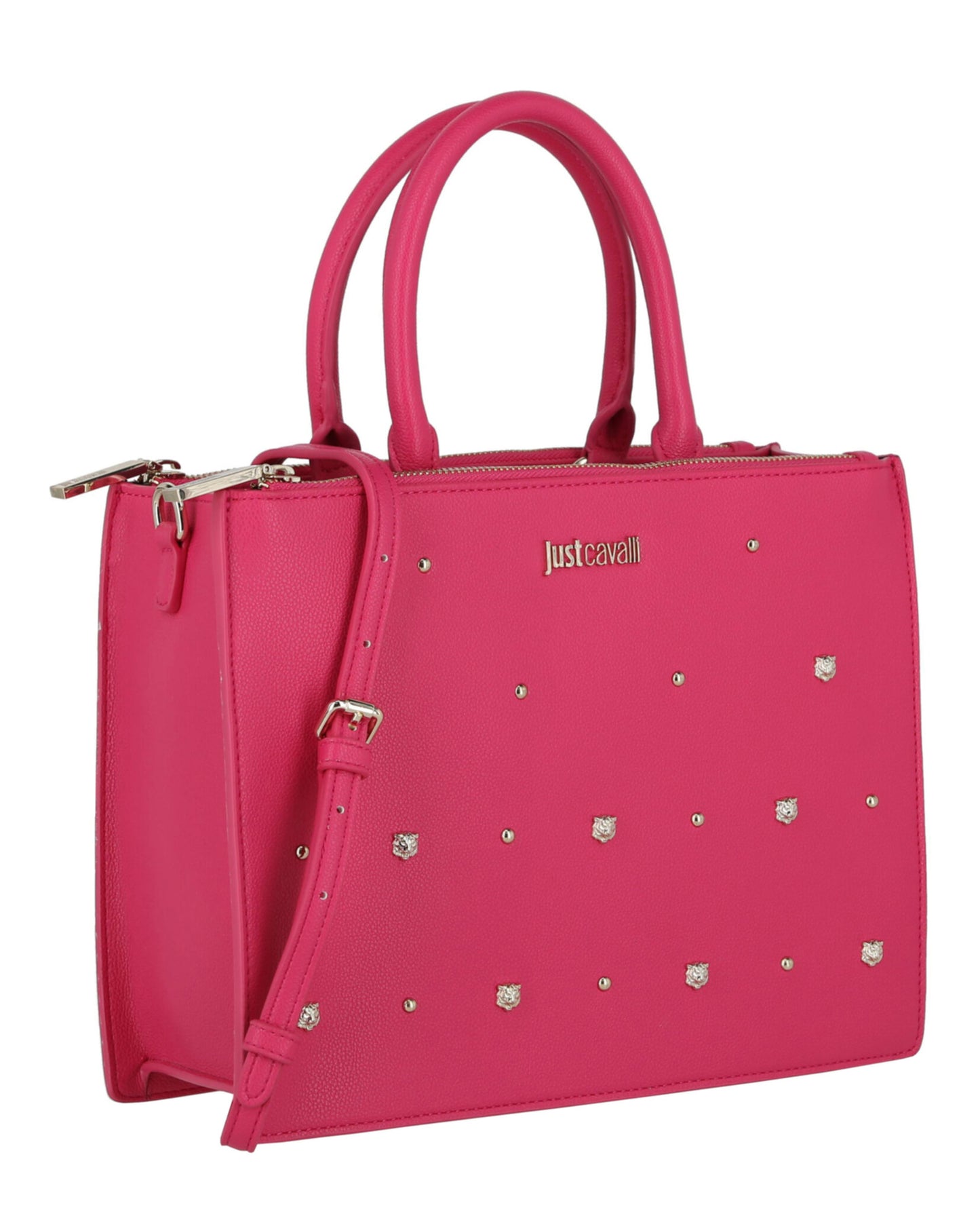 title:Just Cavalli Studded Crossbody Bag;color:Fuchsia Purple