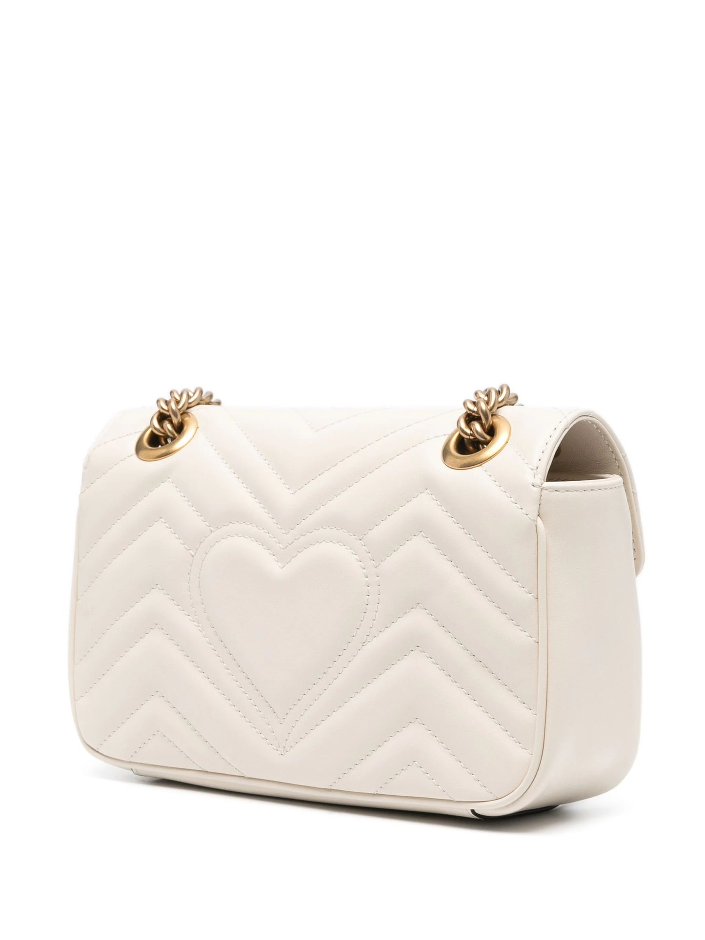 Gucci GG Marmont Mini Bag in Matelasse' Leather - White