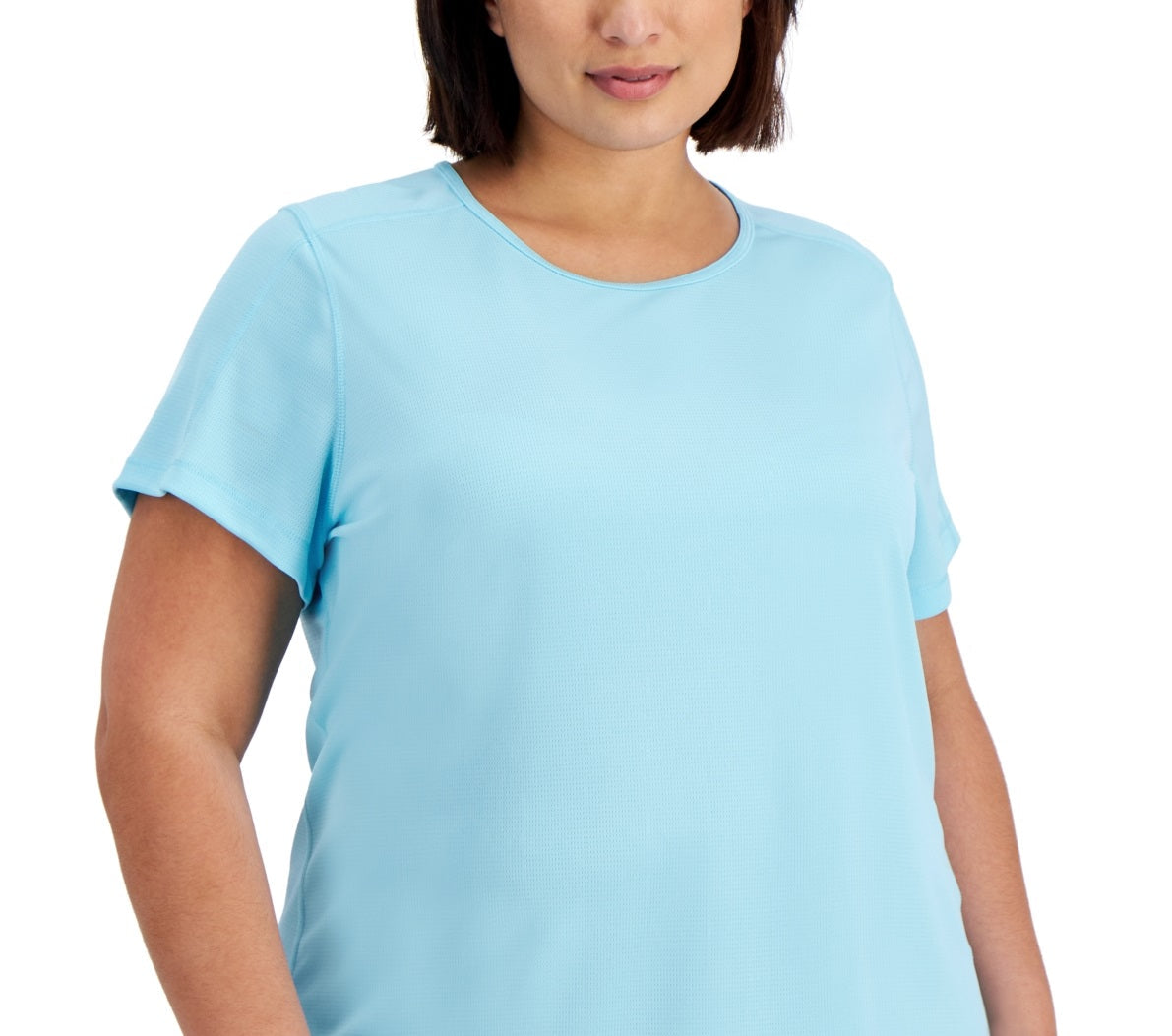 ID Ideology Women's Birdseye Mesh T Shirt Blue