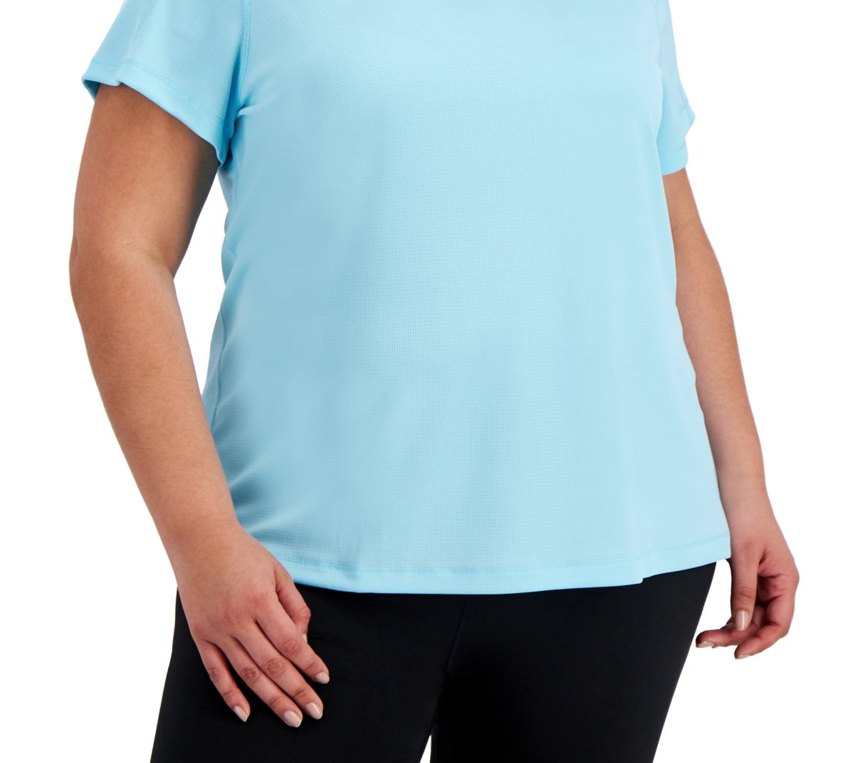 ID Ideology Women's Birdseye Mesh T Shirt Blue