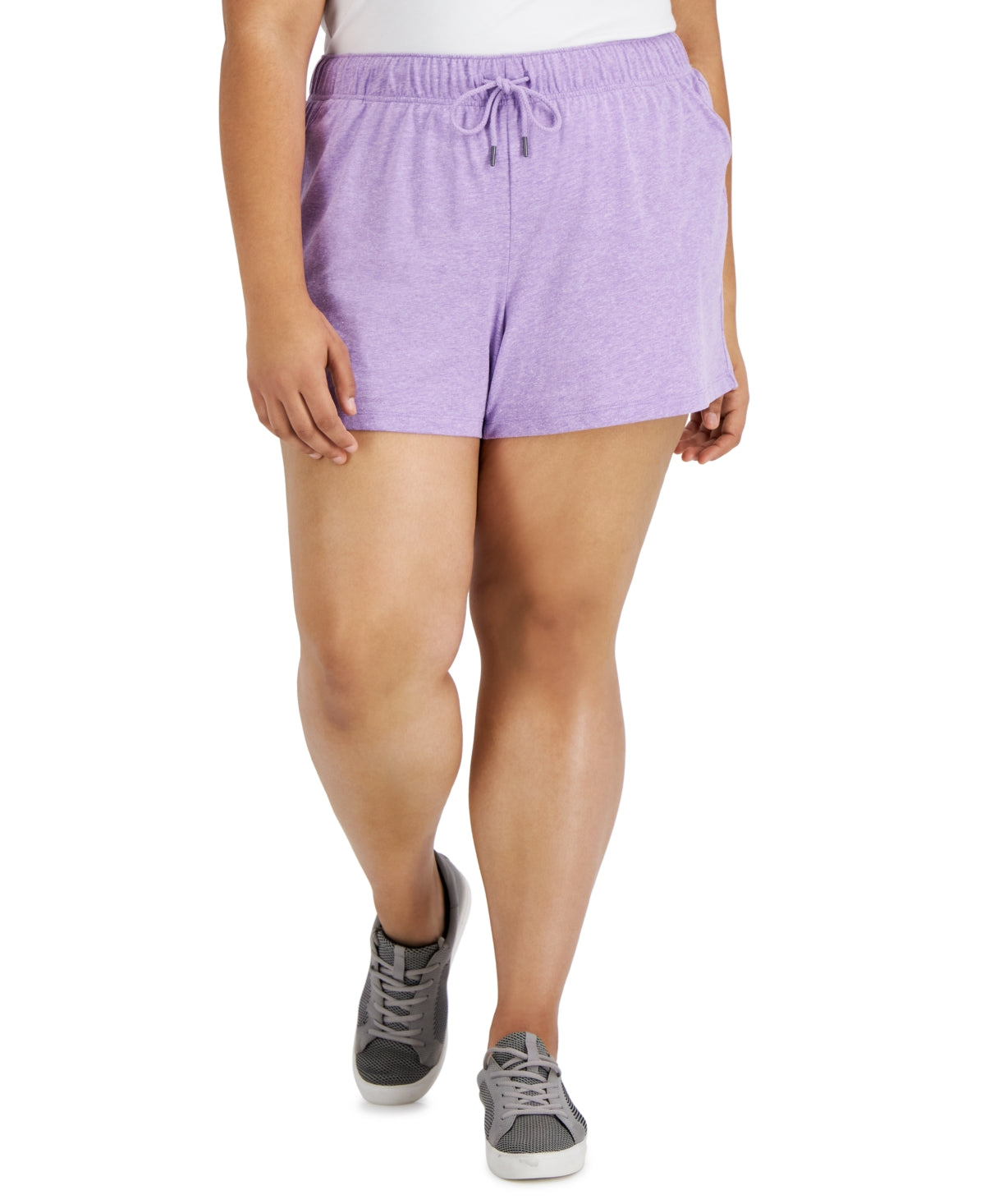 ID Ideology Women's Retro Recycled Drawstring Shorts Purple