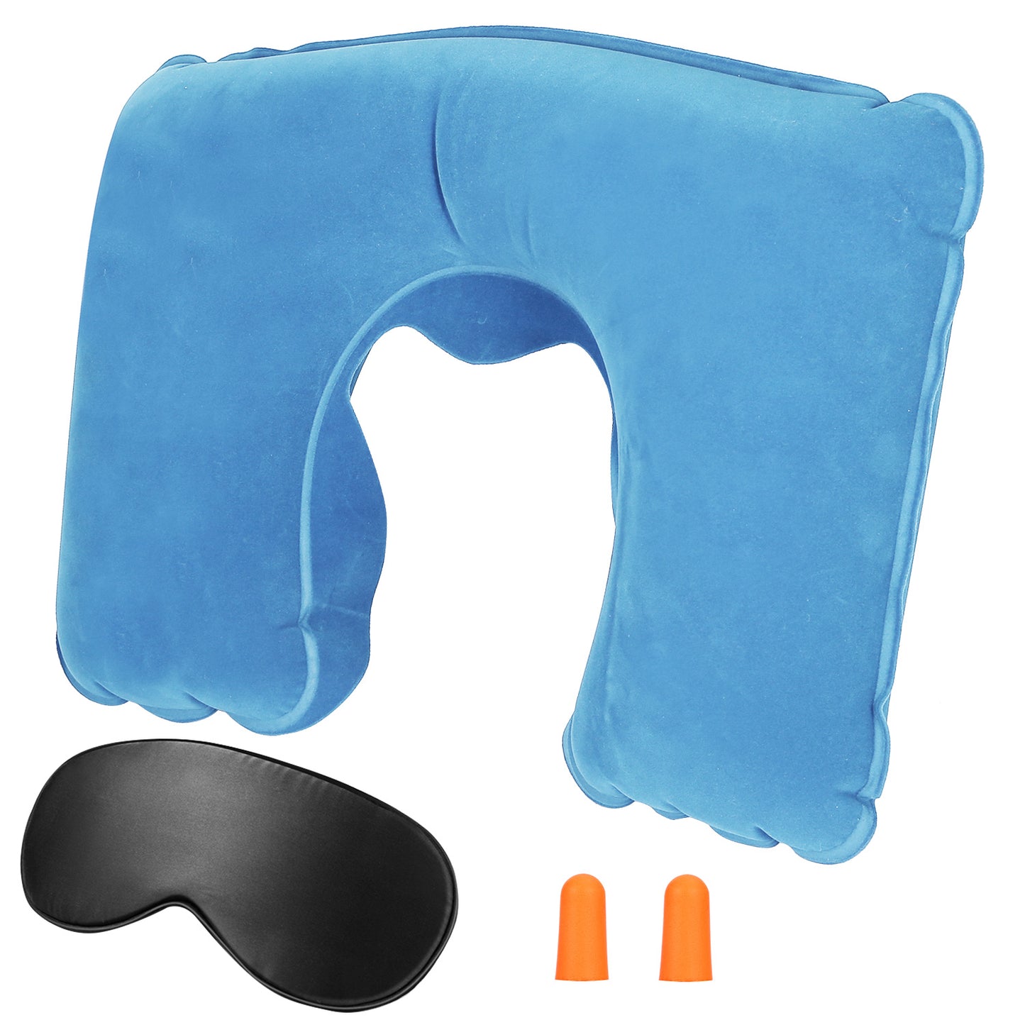 title:Travel Pillow Inflatable U Shape Neck Pillow Neck Support Head Rest Office Nap Car Airplane Cushion;color:Sky Blue