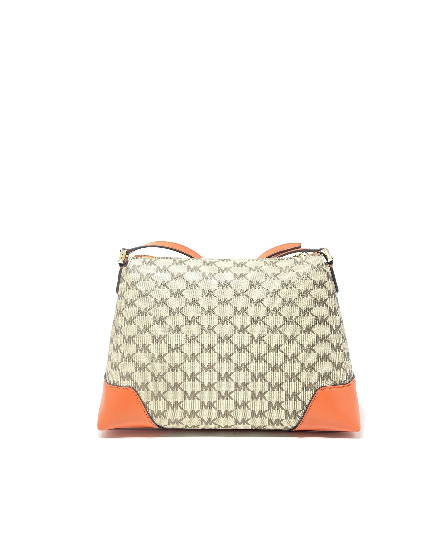 title:Michael Kors Women's Crosby Logo Medium Messenger;color:Tangerine Multi