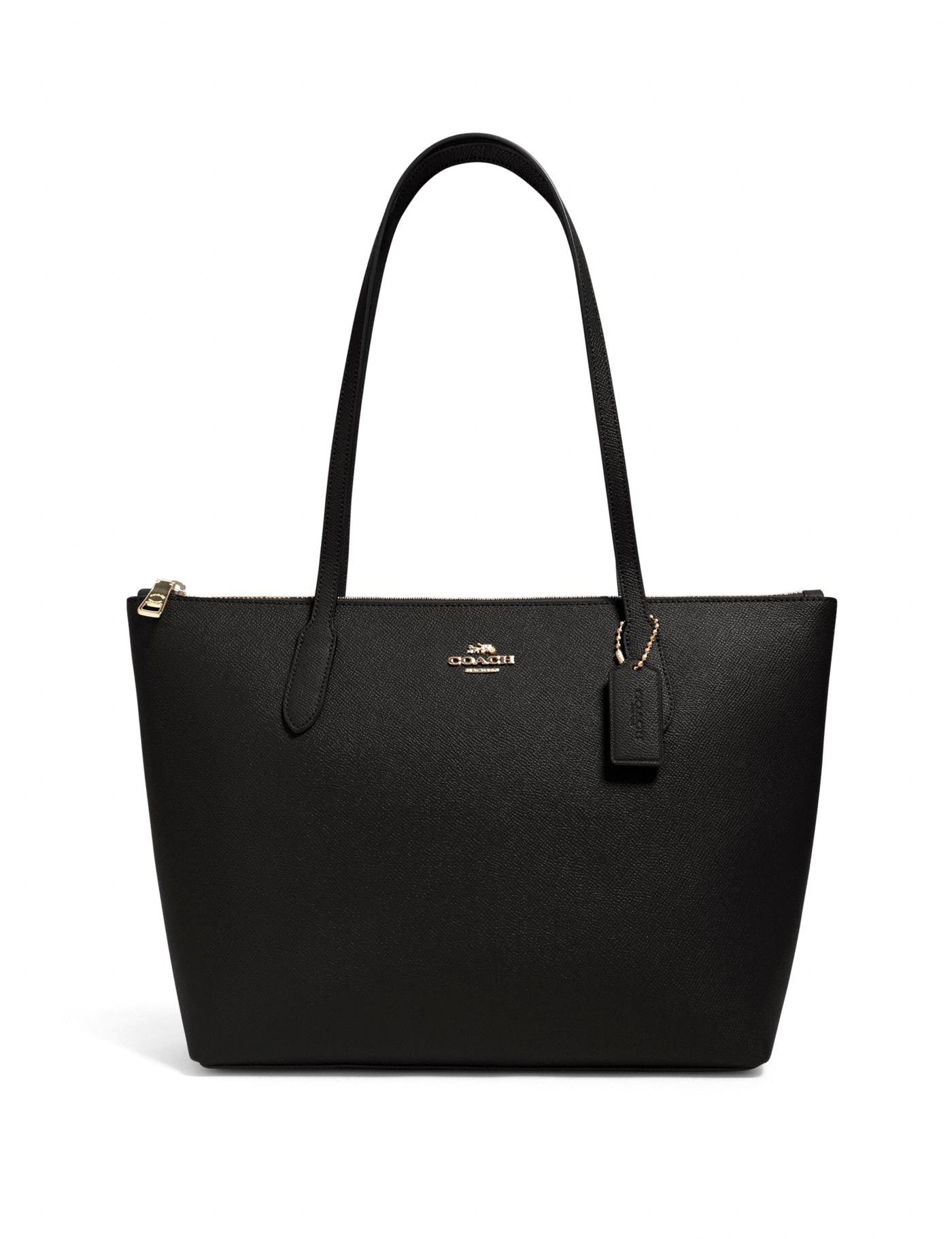 title:Coach Women's Black Zip Top Tote;color:Black