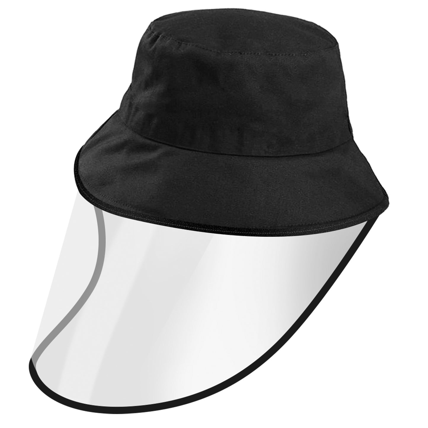 title:Fishman Hat Protective Face Shield Removable Sun Bucket Cap Face Cover Protect Against UV Spitting Saliva Dust Wind;color:Black