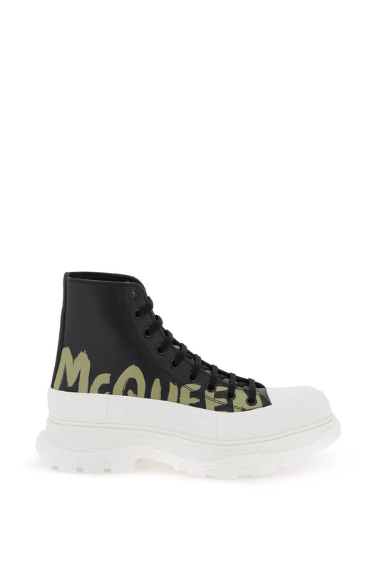 Alexander Mcqueen 'tread Slick Graffiti' Ankle Boots