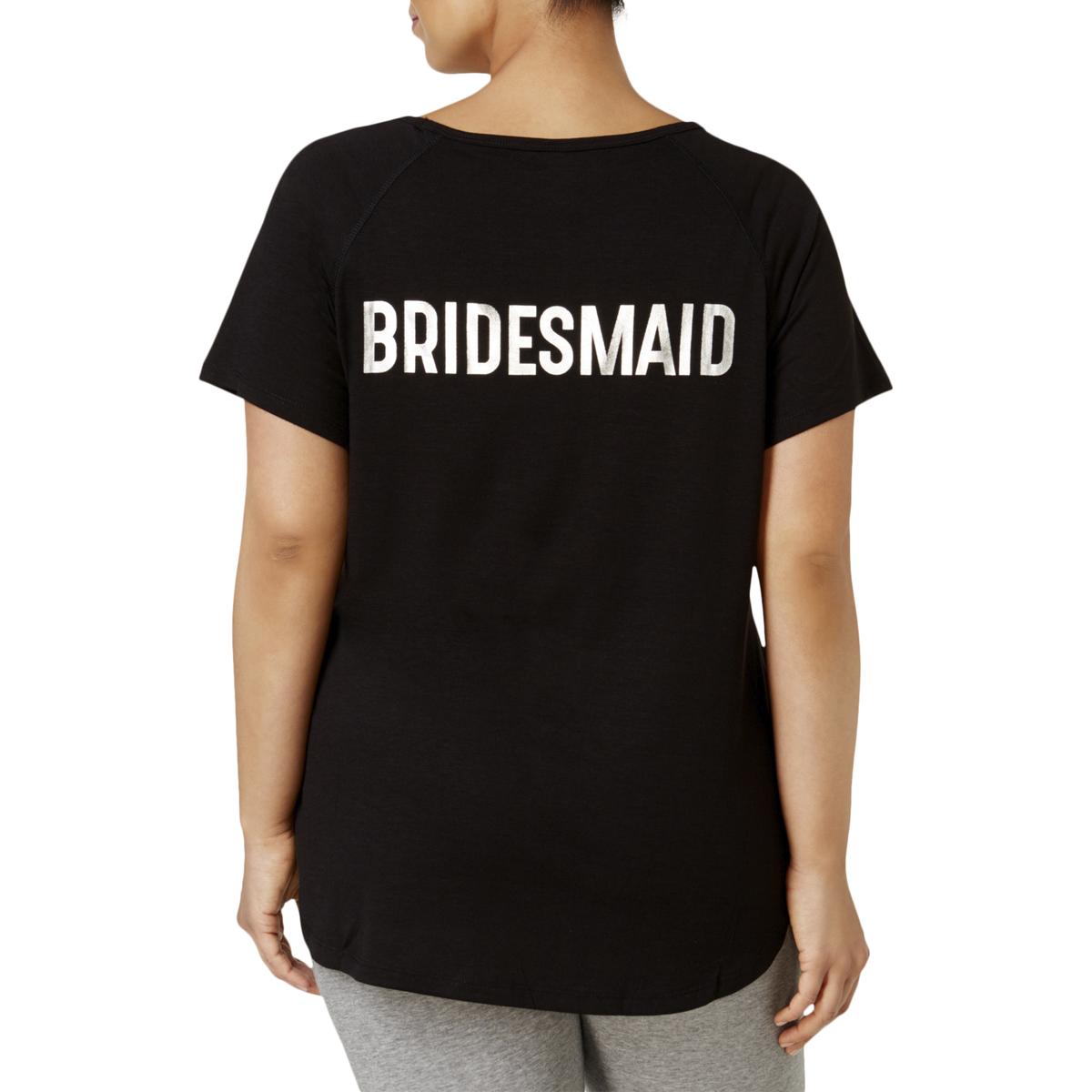 Ideology Women's Wedding Time Bridal Fitness T Shirt Black Size Large