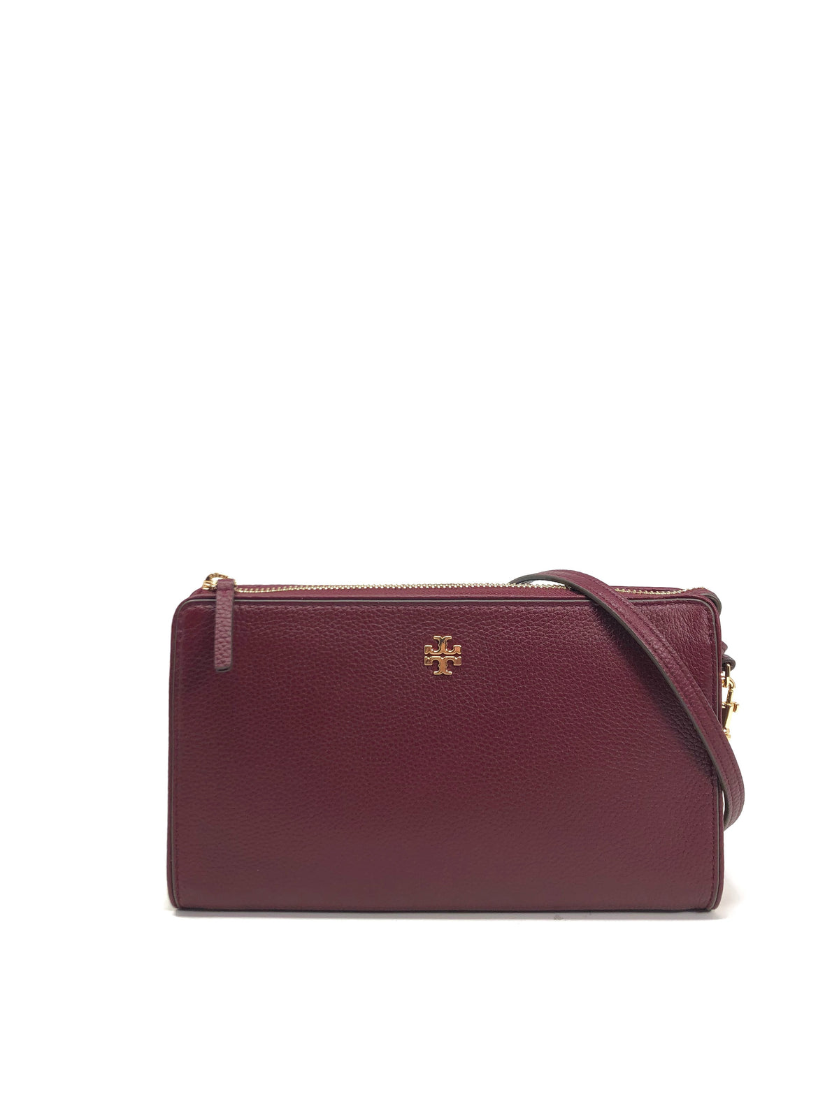 Tory Burch Imperial Garnet Carter Slim Crossbody– Ruumur