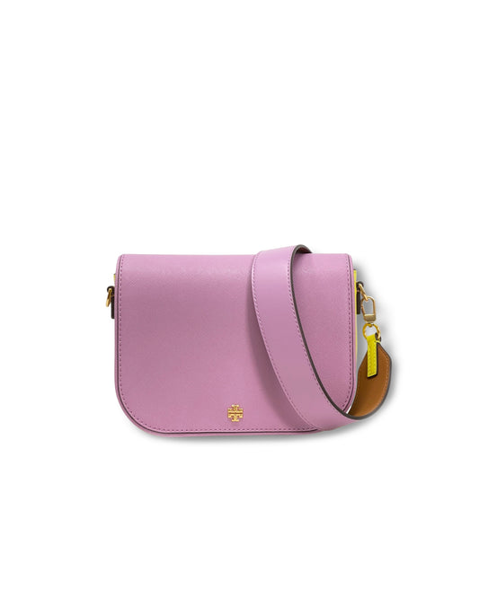 title:Tory Burch Freesia / Tuscan Yellow Emerson Color-Block Crossbody;color:Freesia / Tuscan Yellow