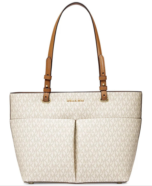 Michael Kors Signature Bedford Top Zip Pocket Tote