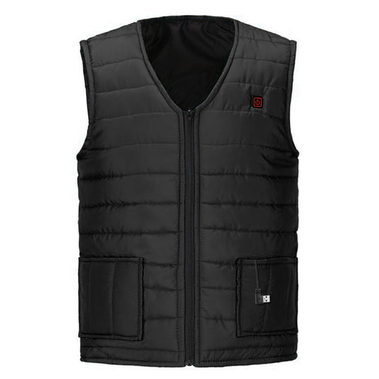 title:Heat Jacket Vest 3 Heating Gear Adjustable USB Heated Vest Warm Heat Coat Vest w/ 5 Heating Pads For Men Women Winter Outdoor Activity;color:Black