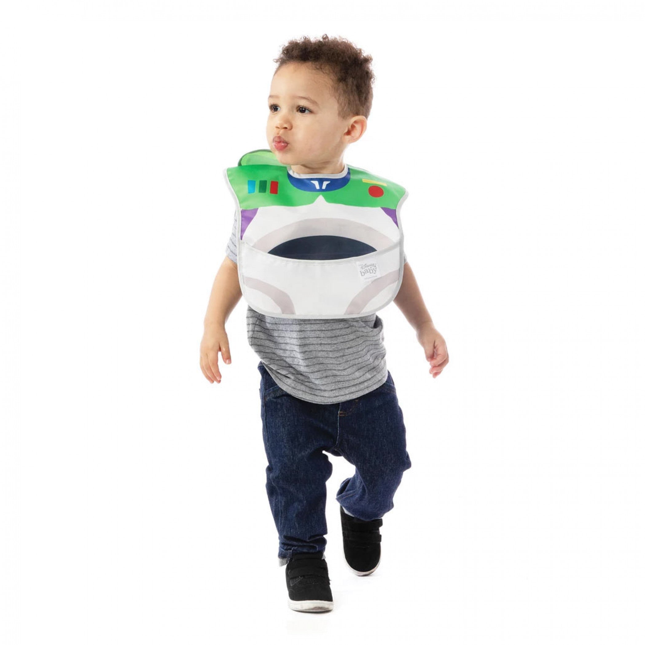 title:Toy Story Buzz Lightyear Bib;color:White