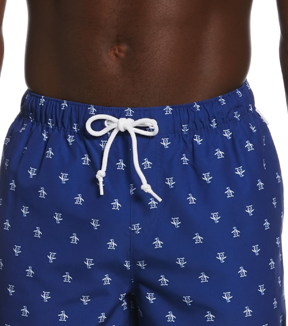 Original Penguin Men's Pete Print Swim Shorts Blue Size XX-Large